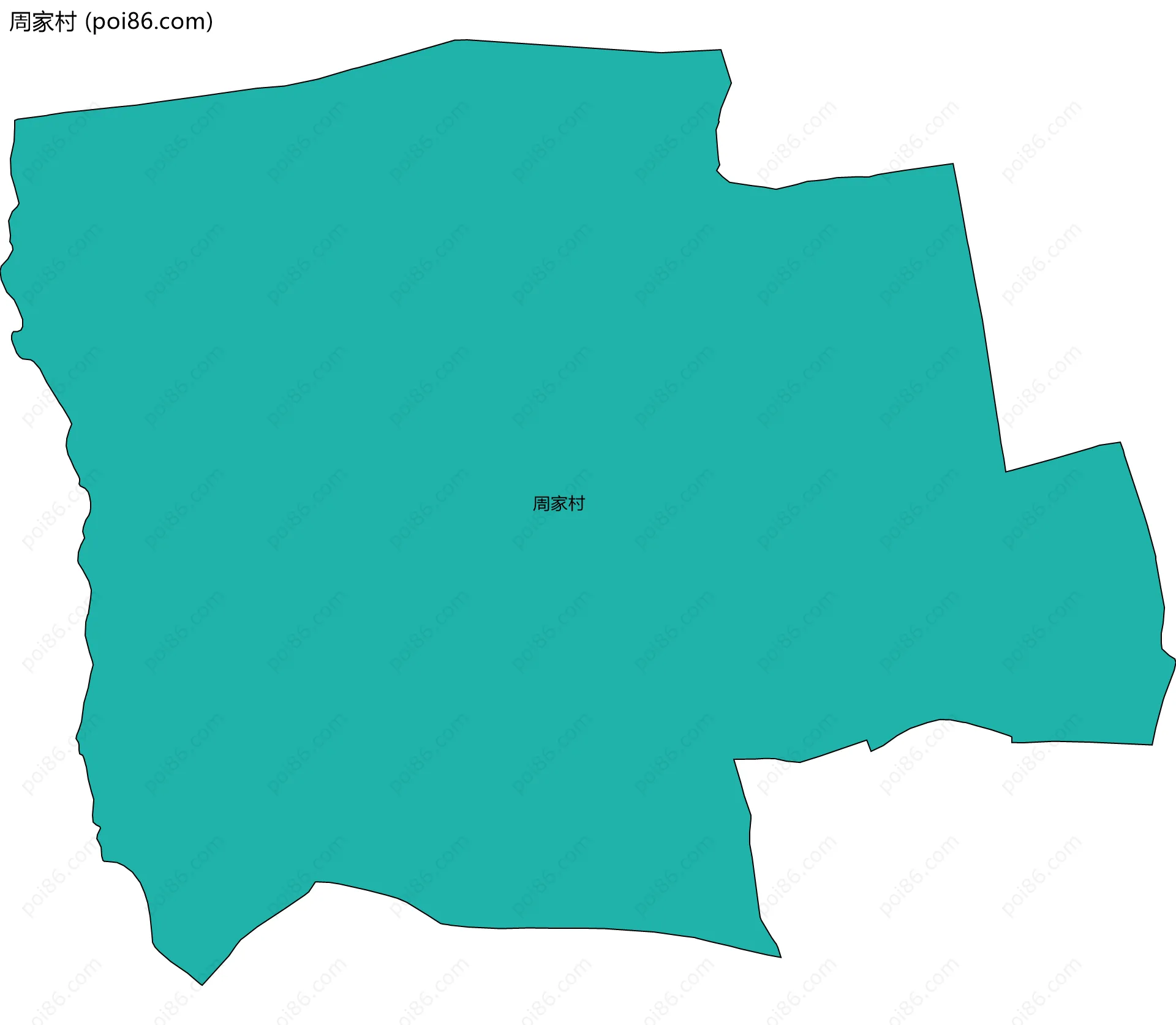周家村边界地图