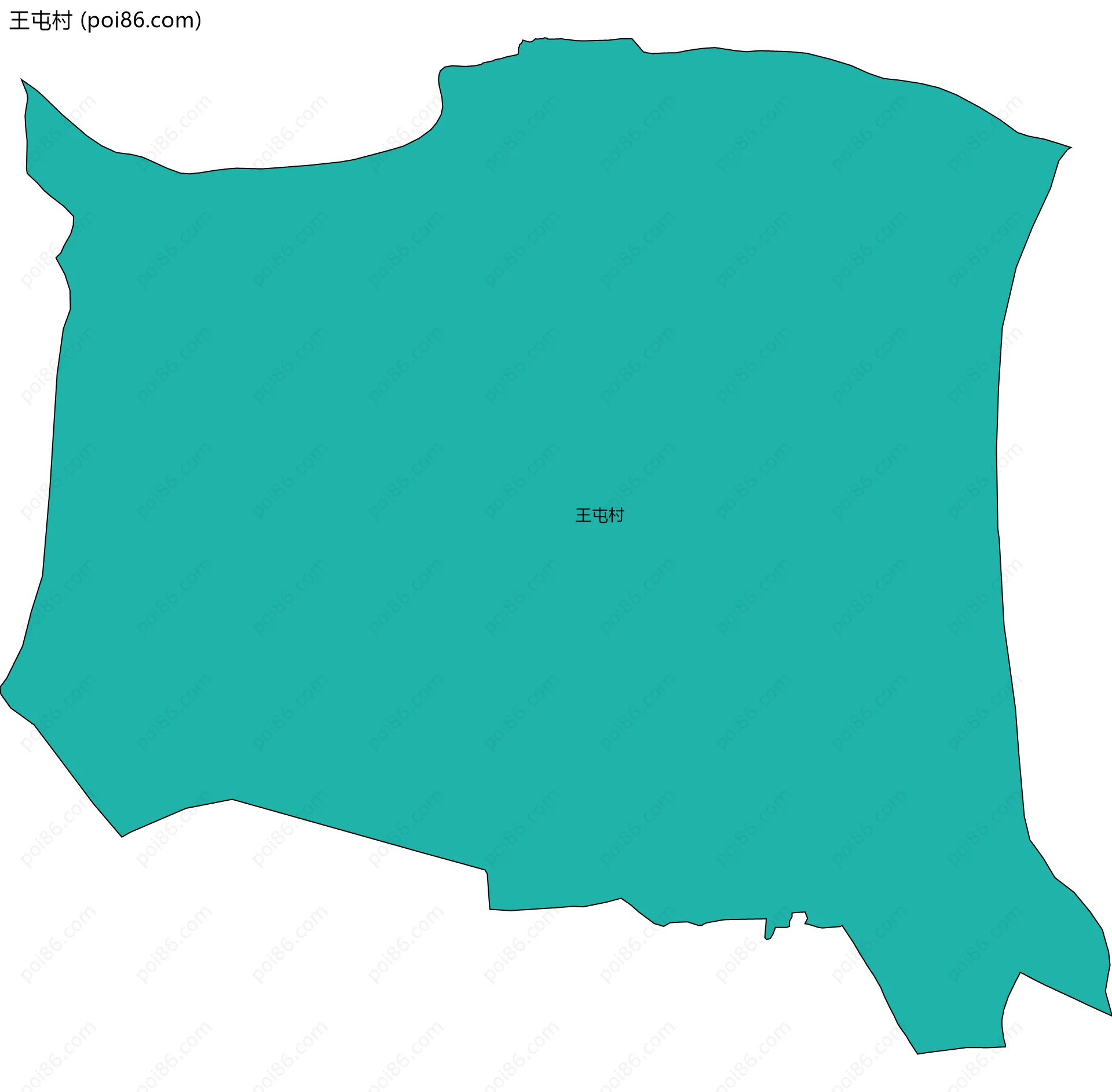 王屯村边界地图