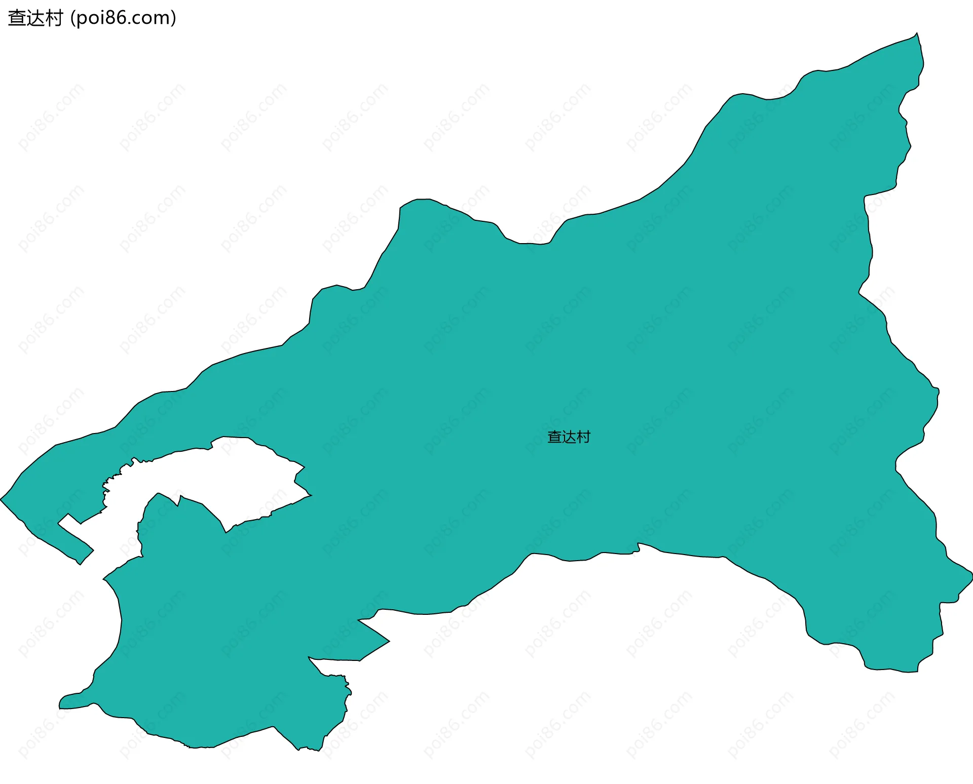 查达村边界地图