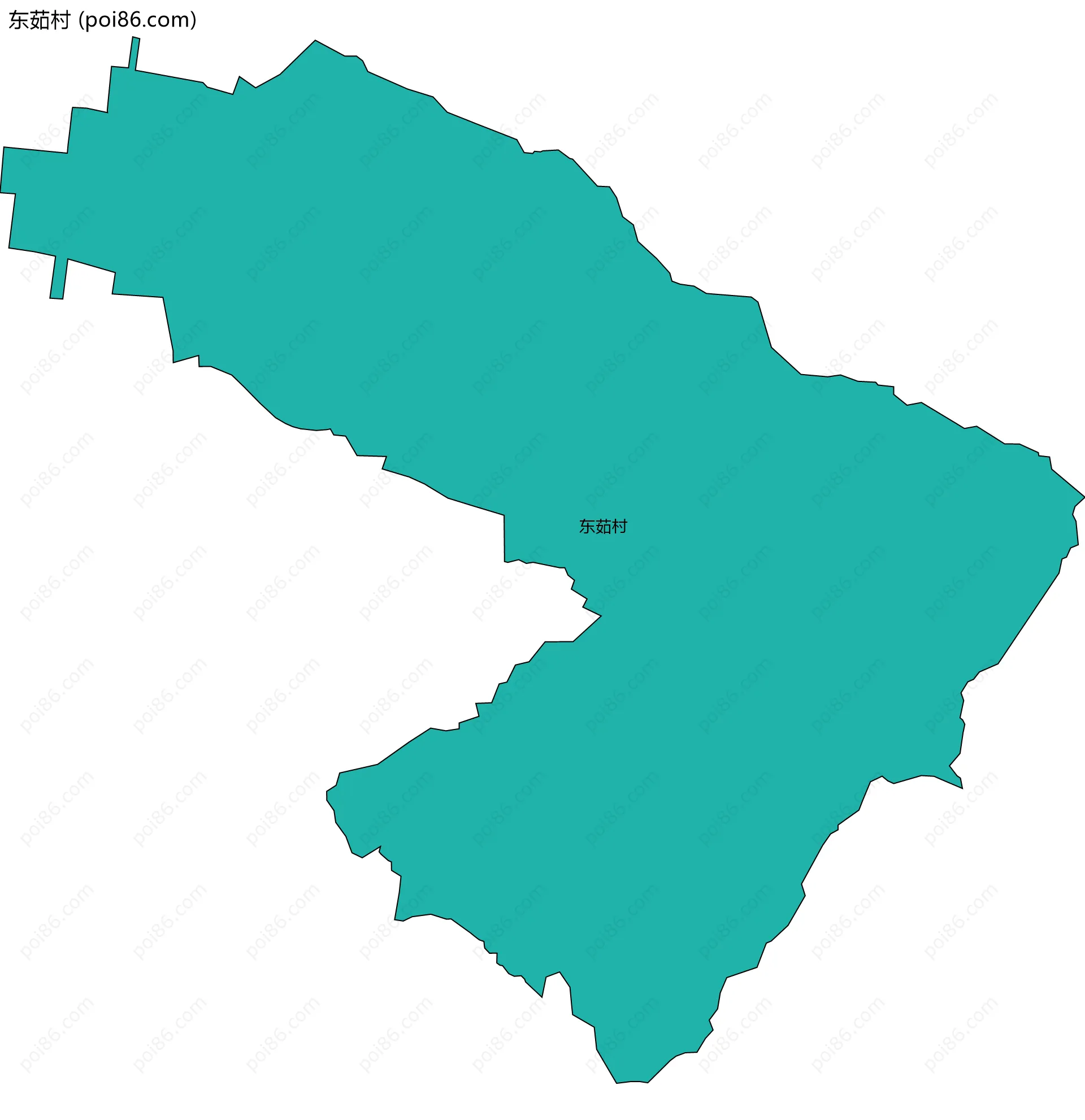 东茹村边界地图