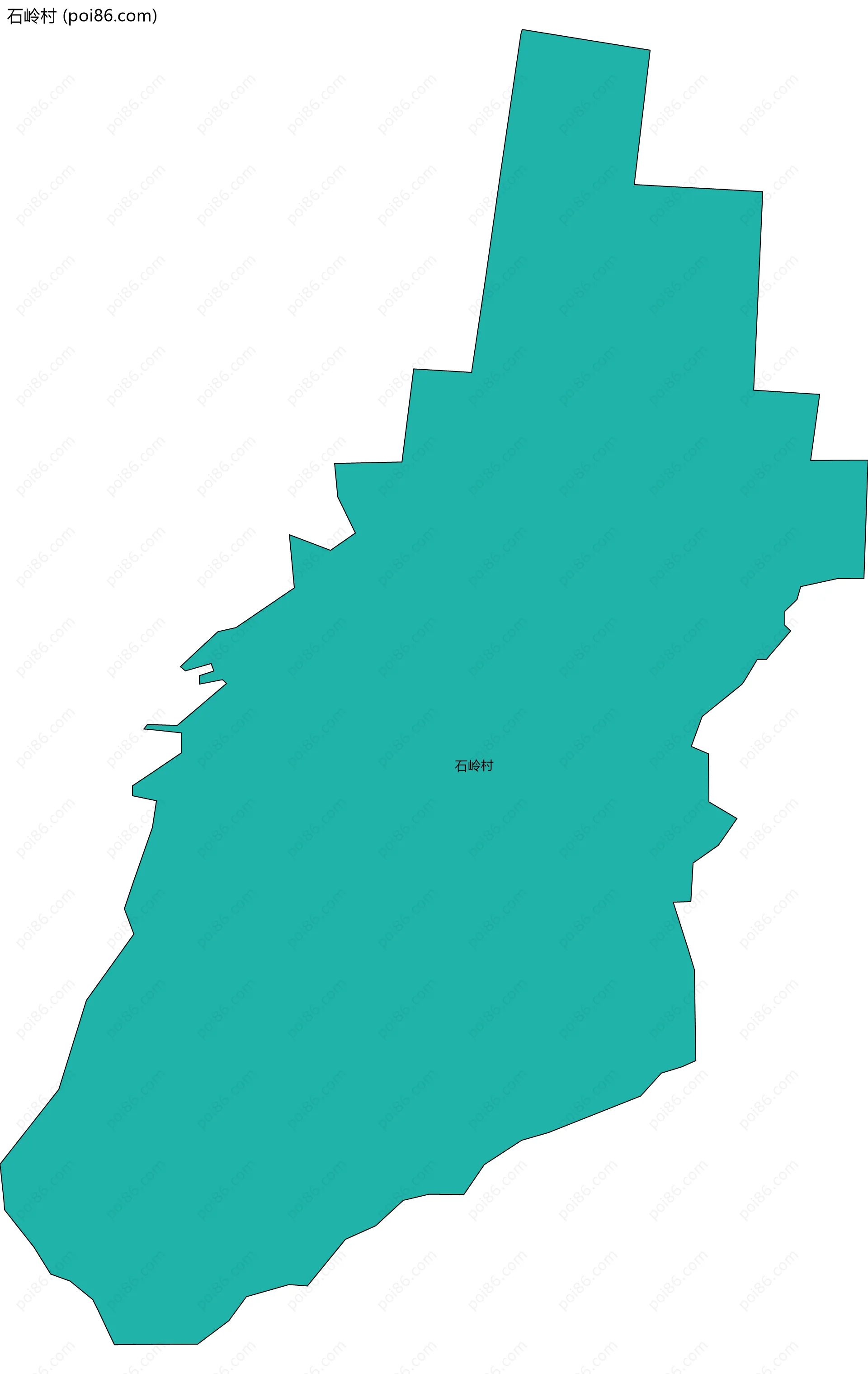 石岭村边界地图