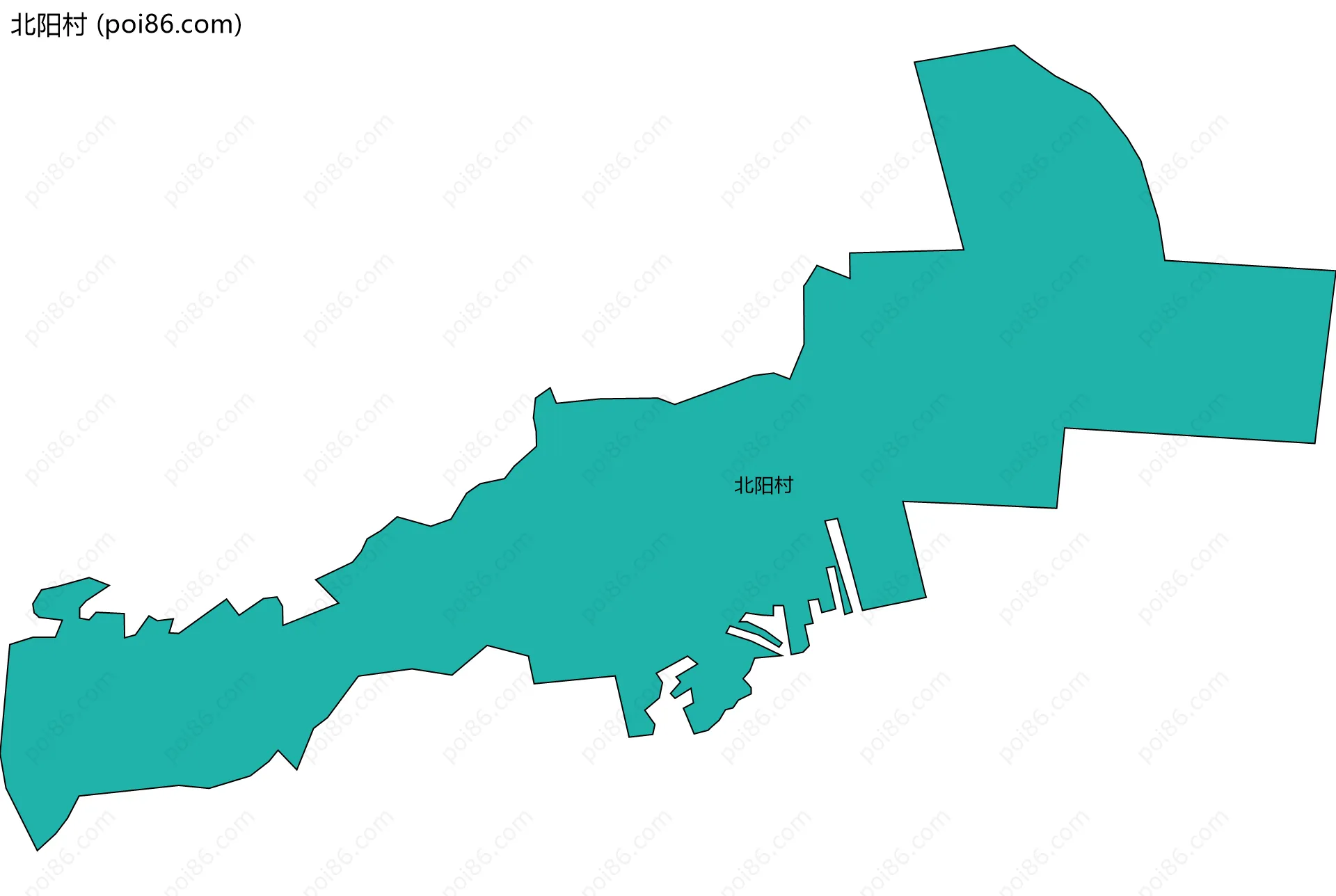北阳村边界地图