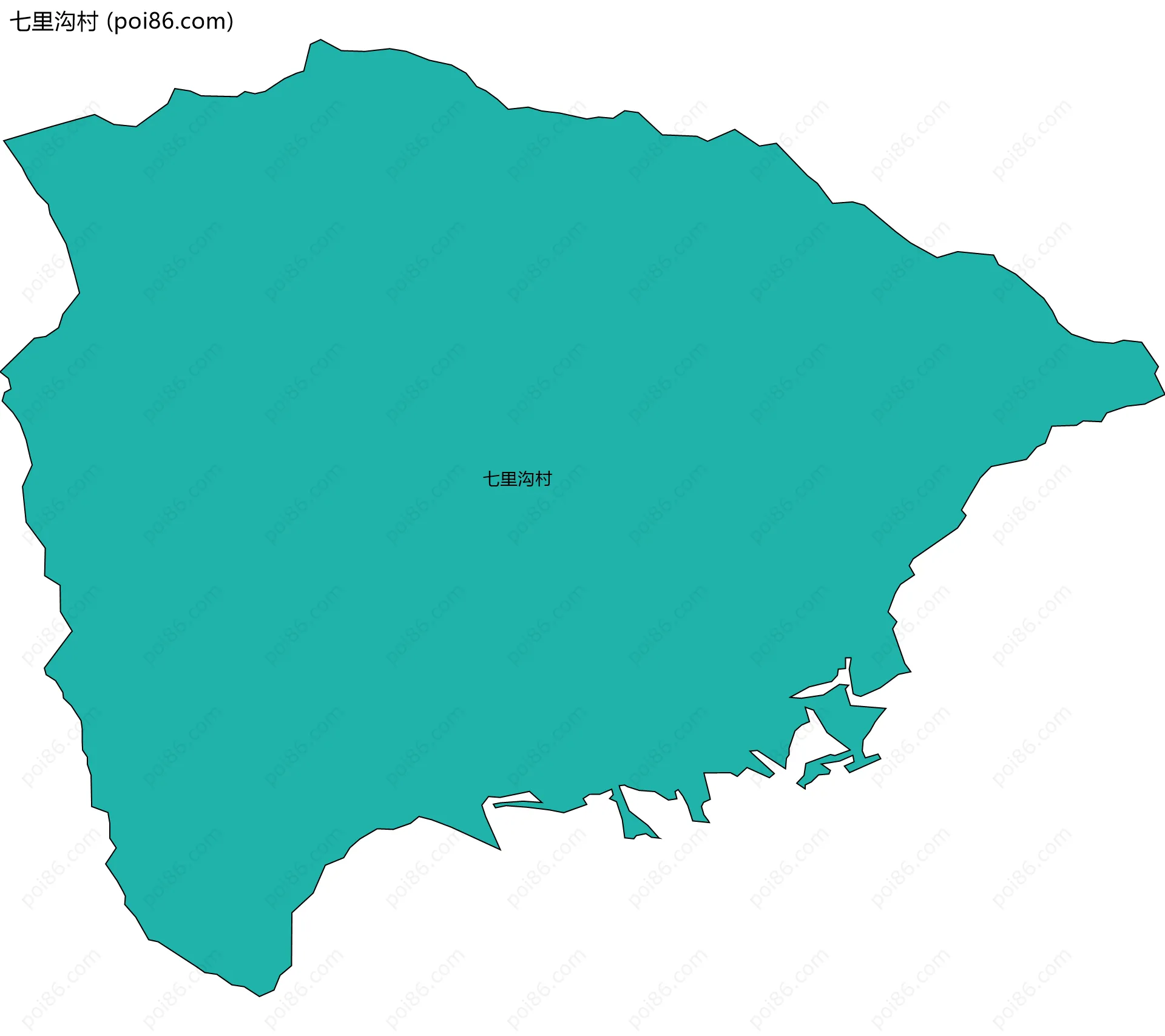 七里沟村边界地图