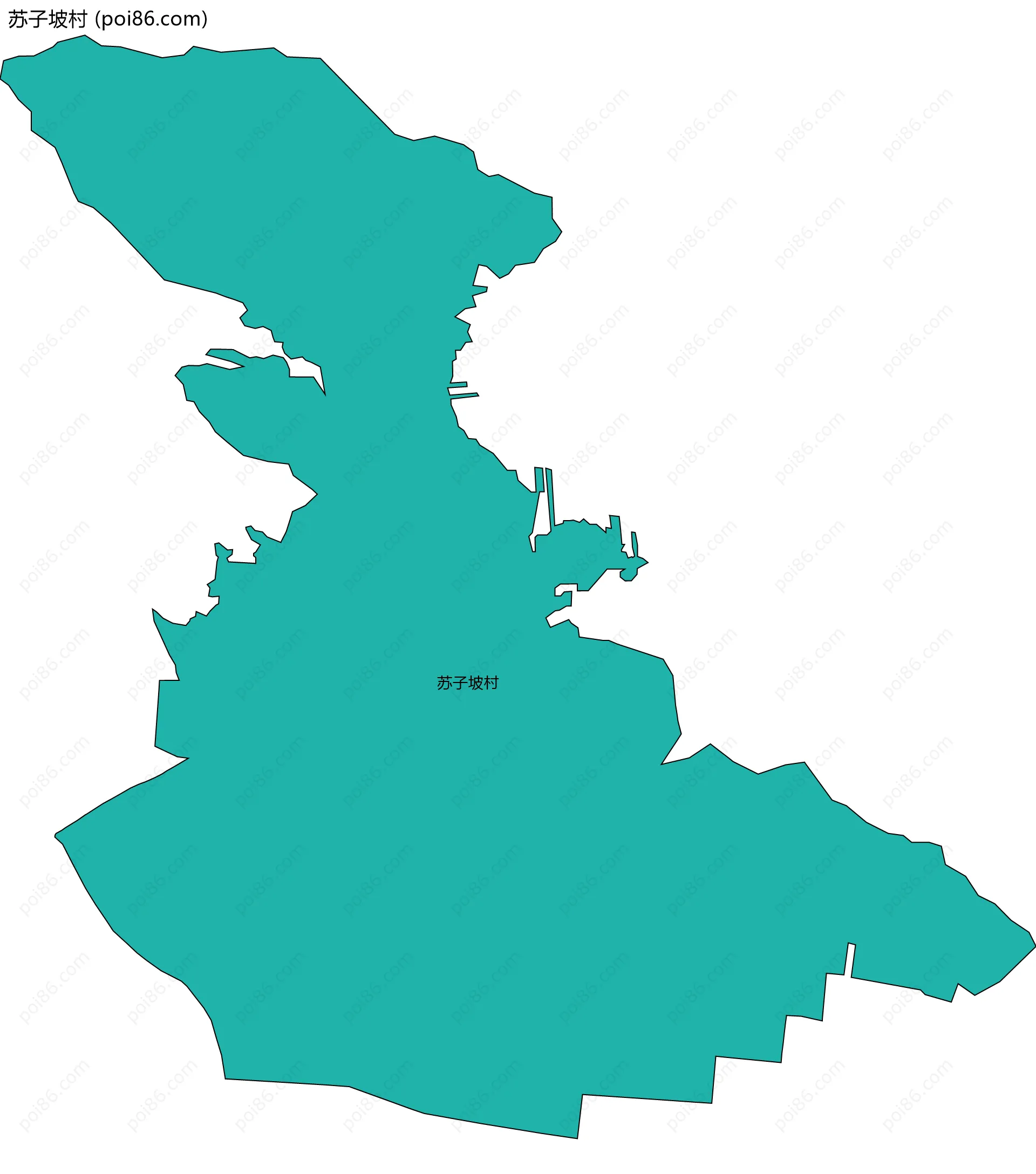 苏子坡村边界地图