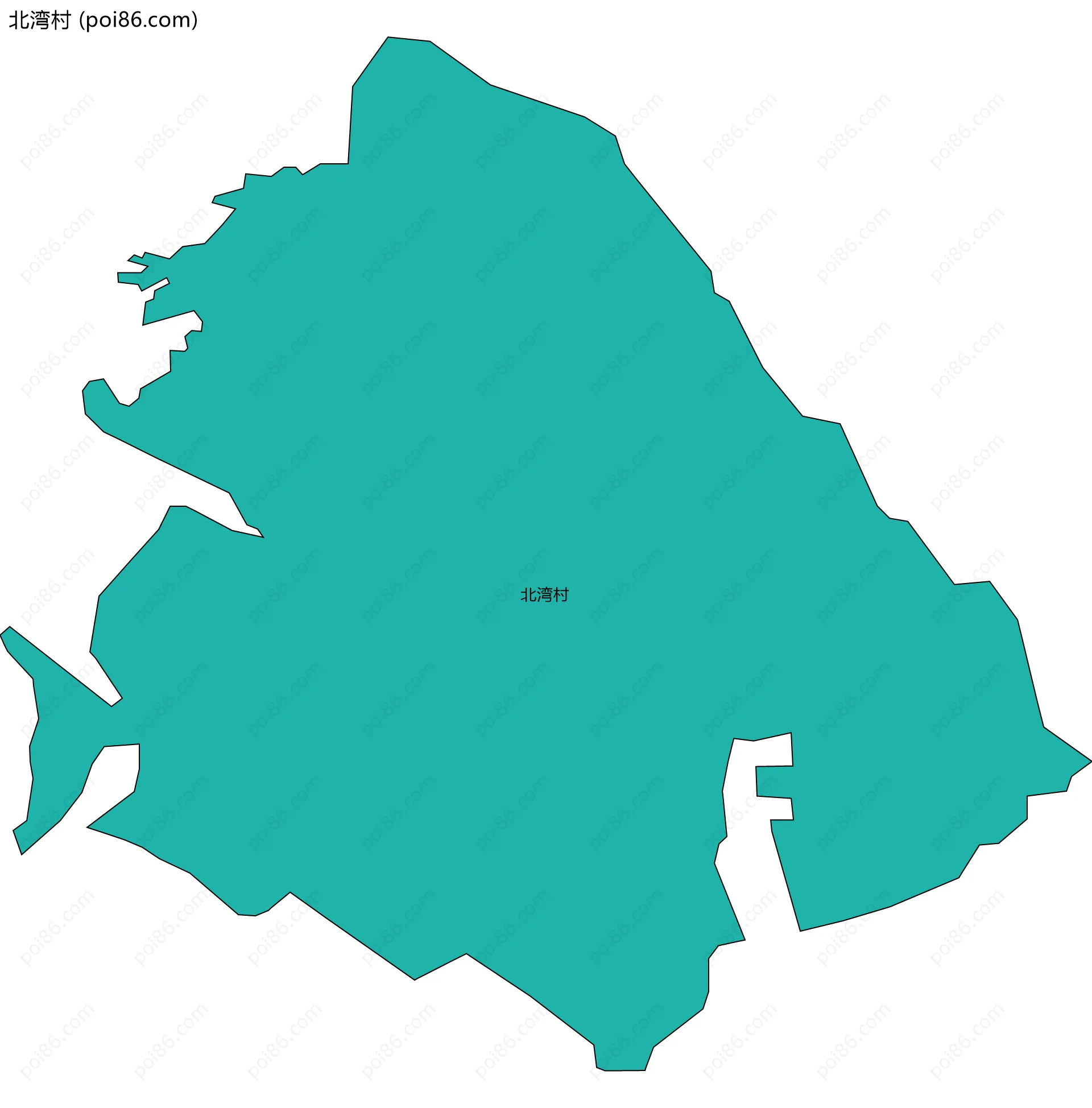 北湾村边界地图