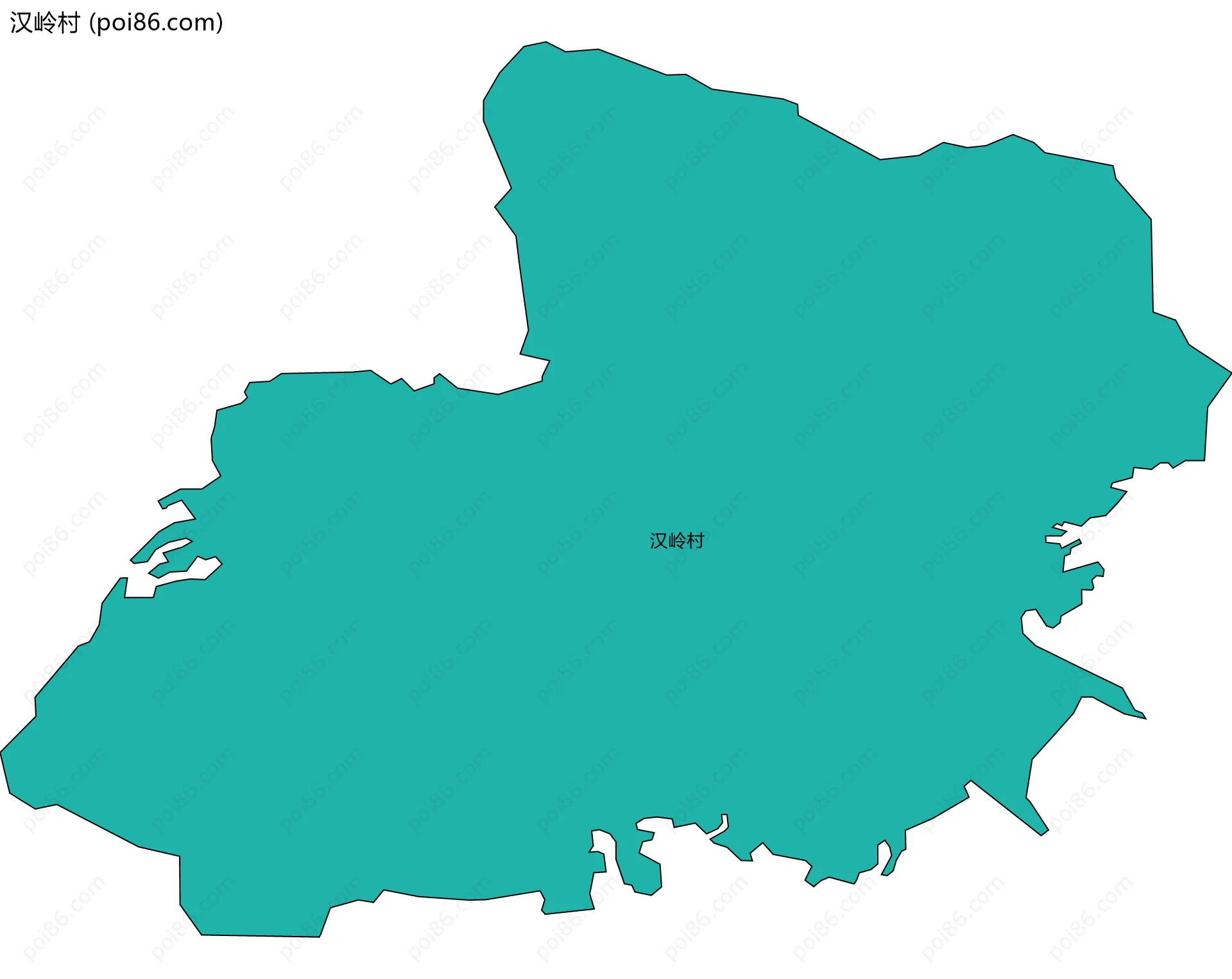 汉岭村边界地图