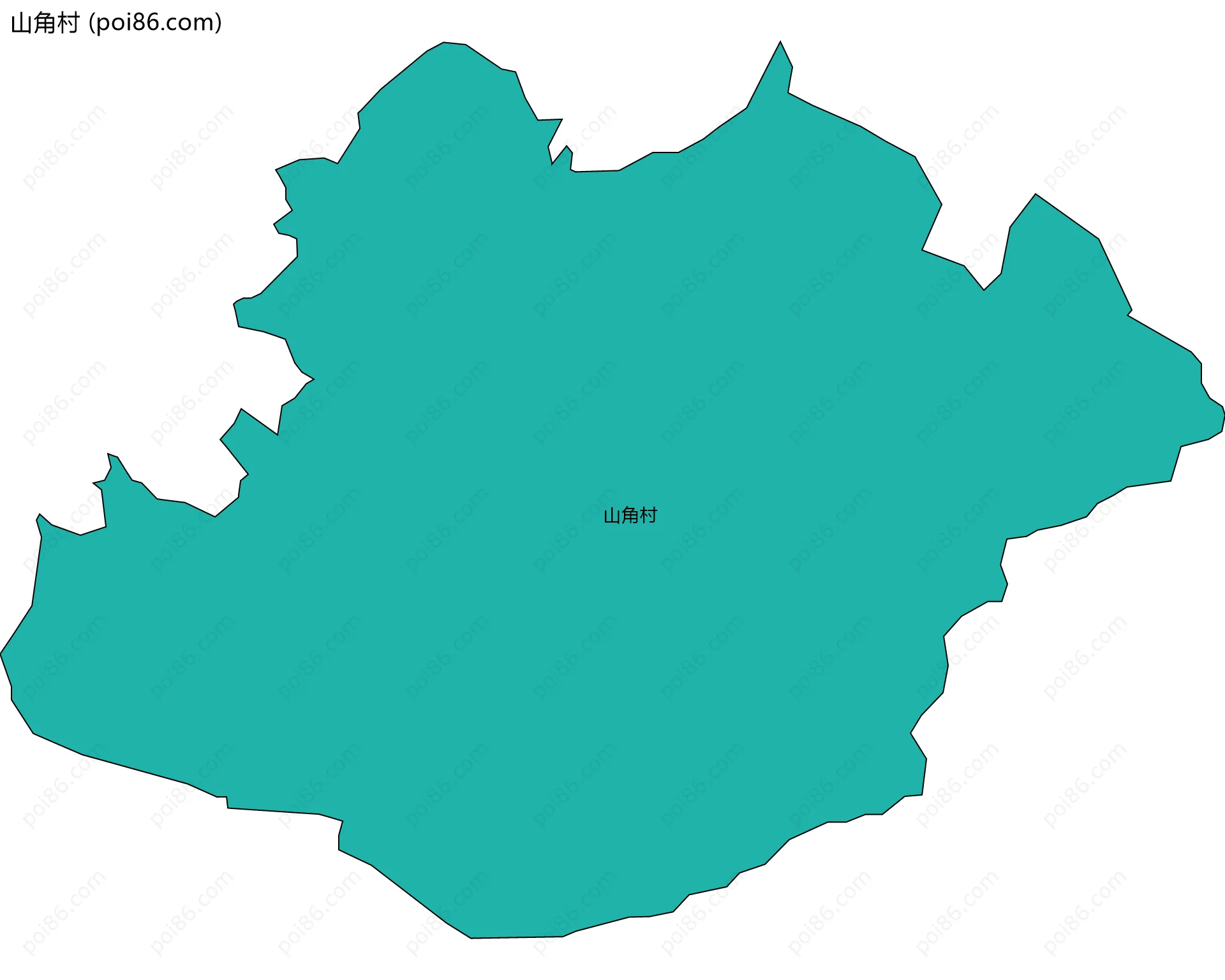 山角村边界地图