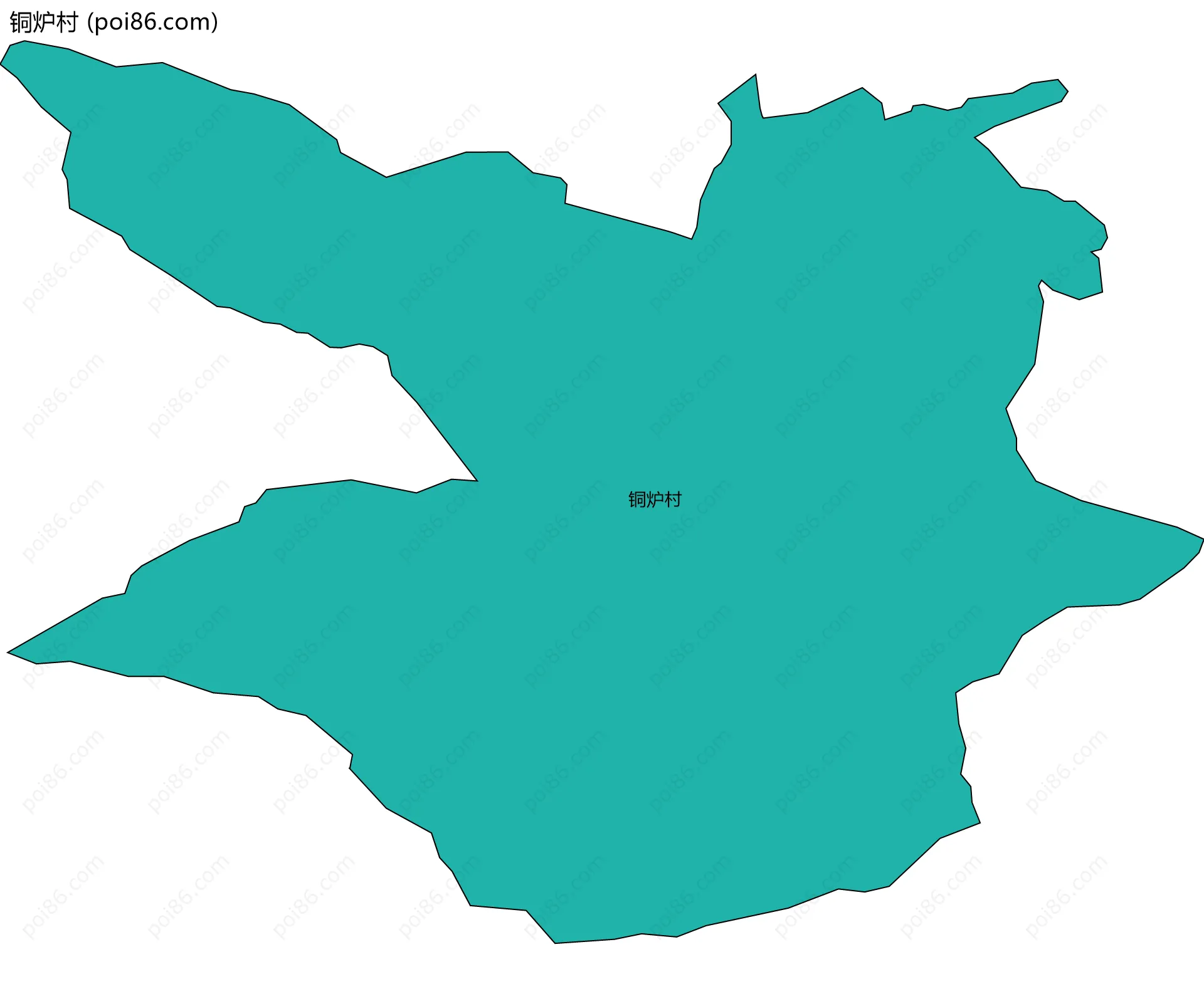 铜炉村边界地图