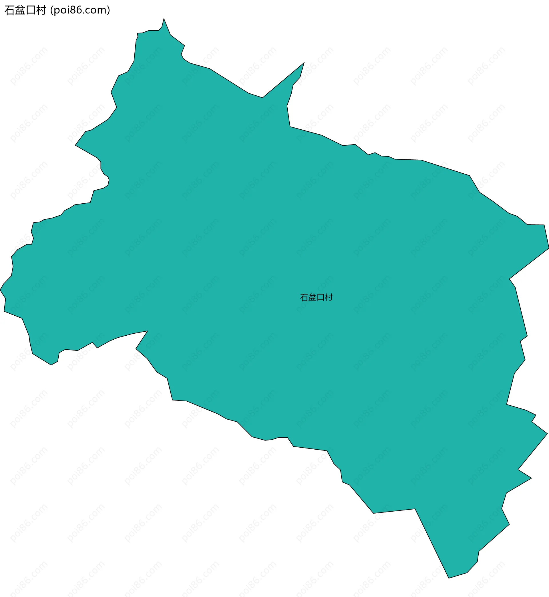 石盆口村边界地图