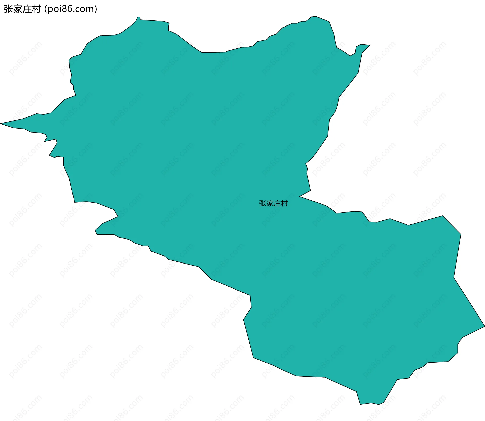 张家庄村边界地图