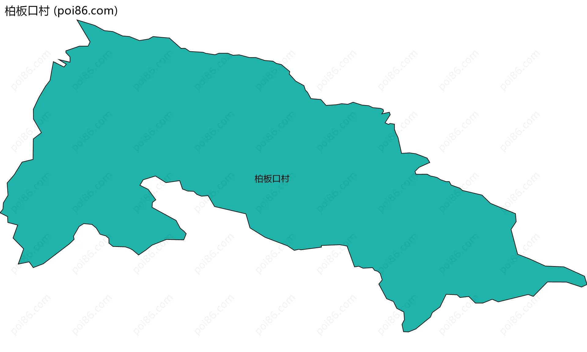 柏板口村边界地图