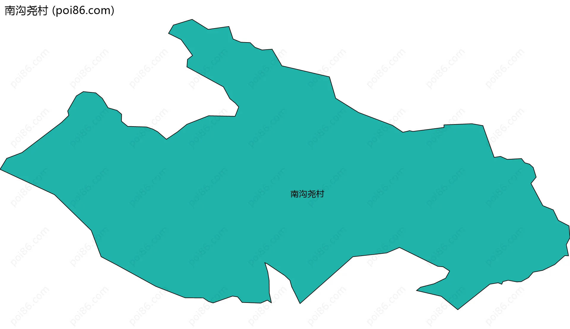 南沟尧村边界地图