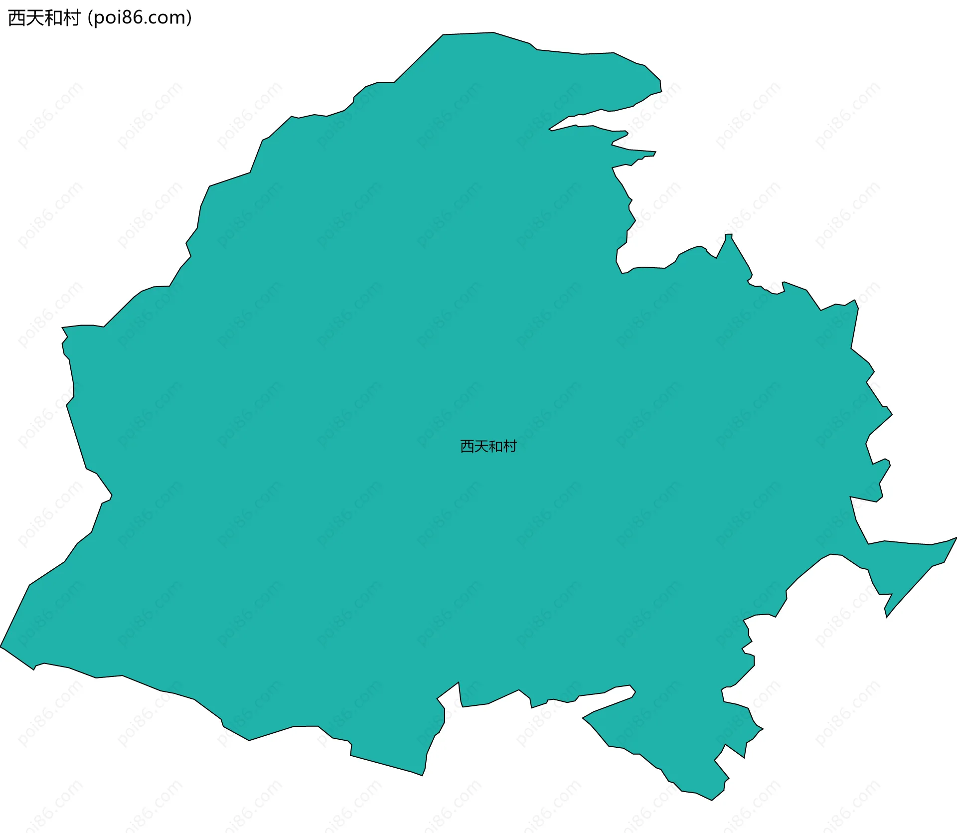 西天和村边界地图