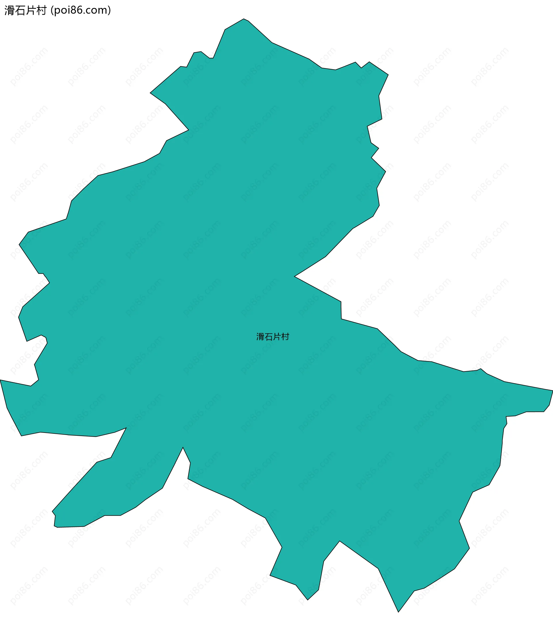 滑石片村边界地图
