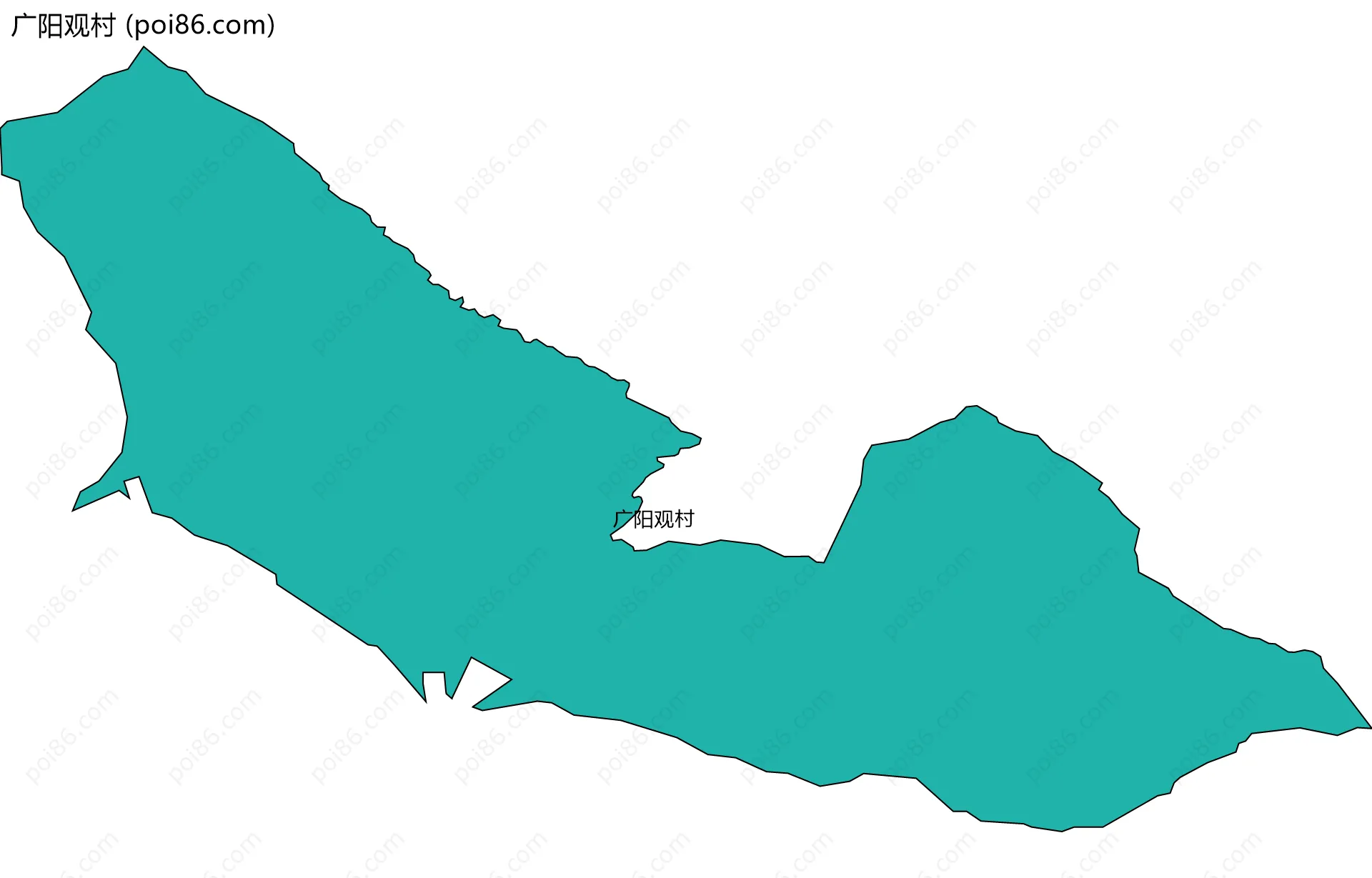 广阳观村边界地图