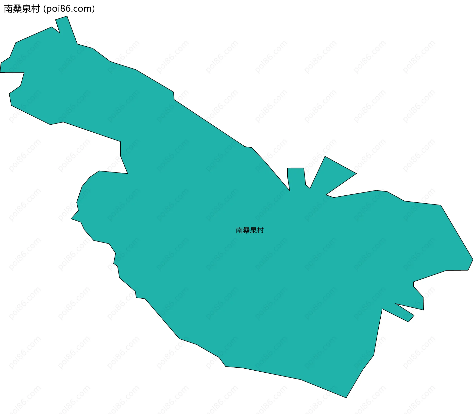 南桑泉村边界地图