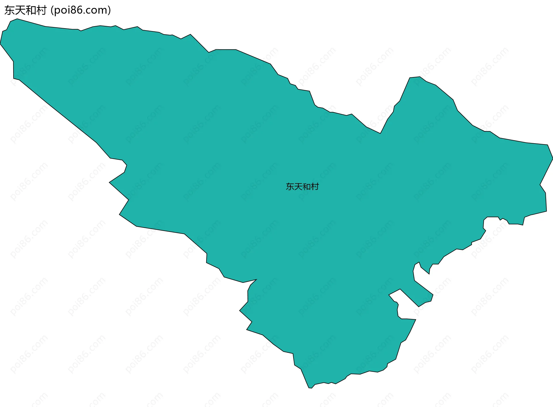 东天和村边界地图