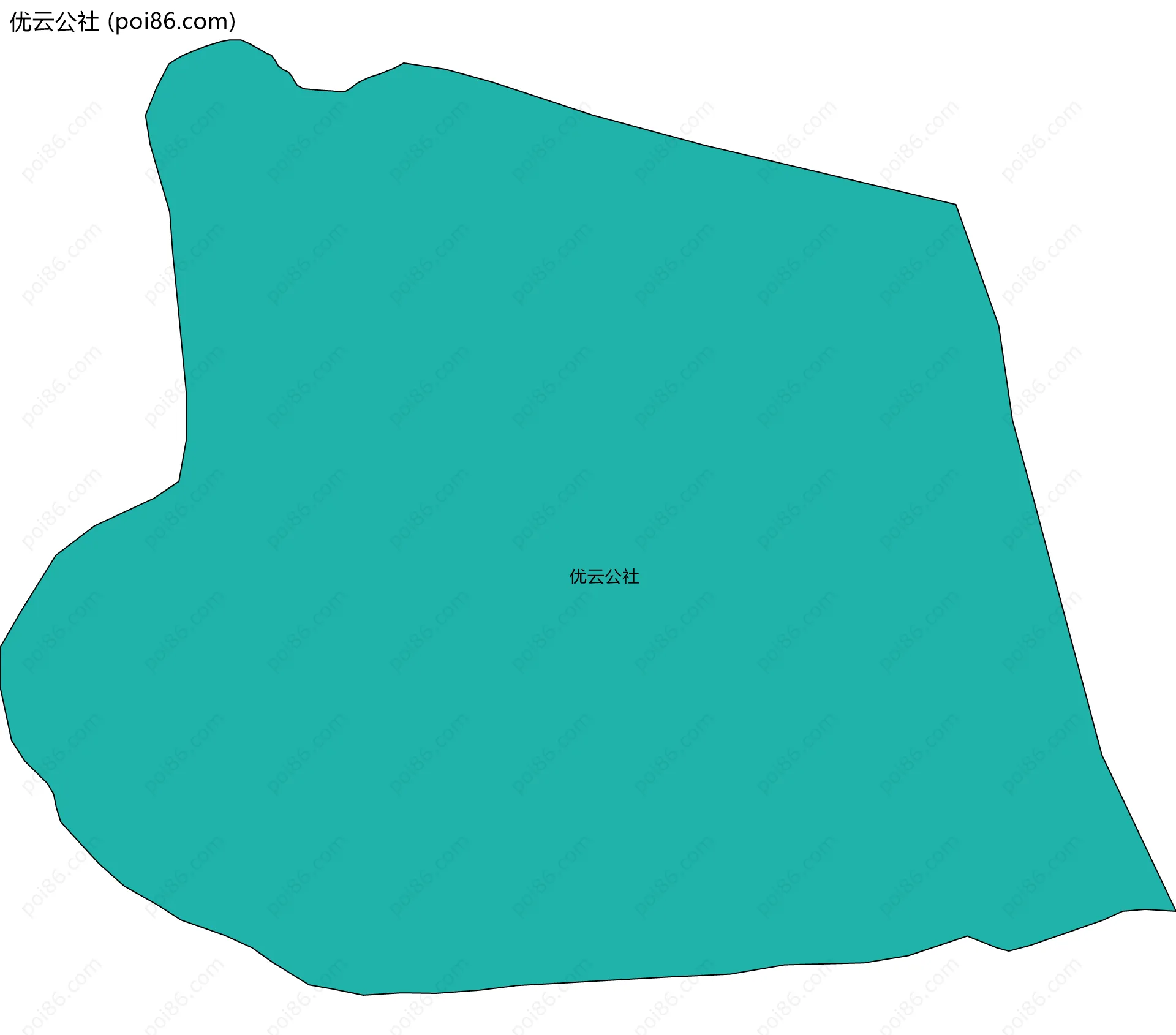 优云公社边界地图