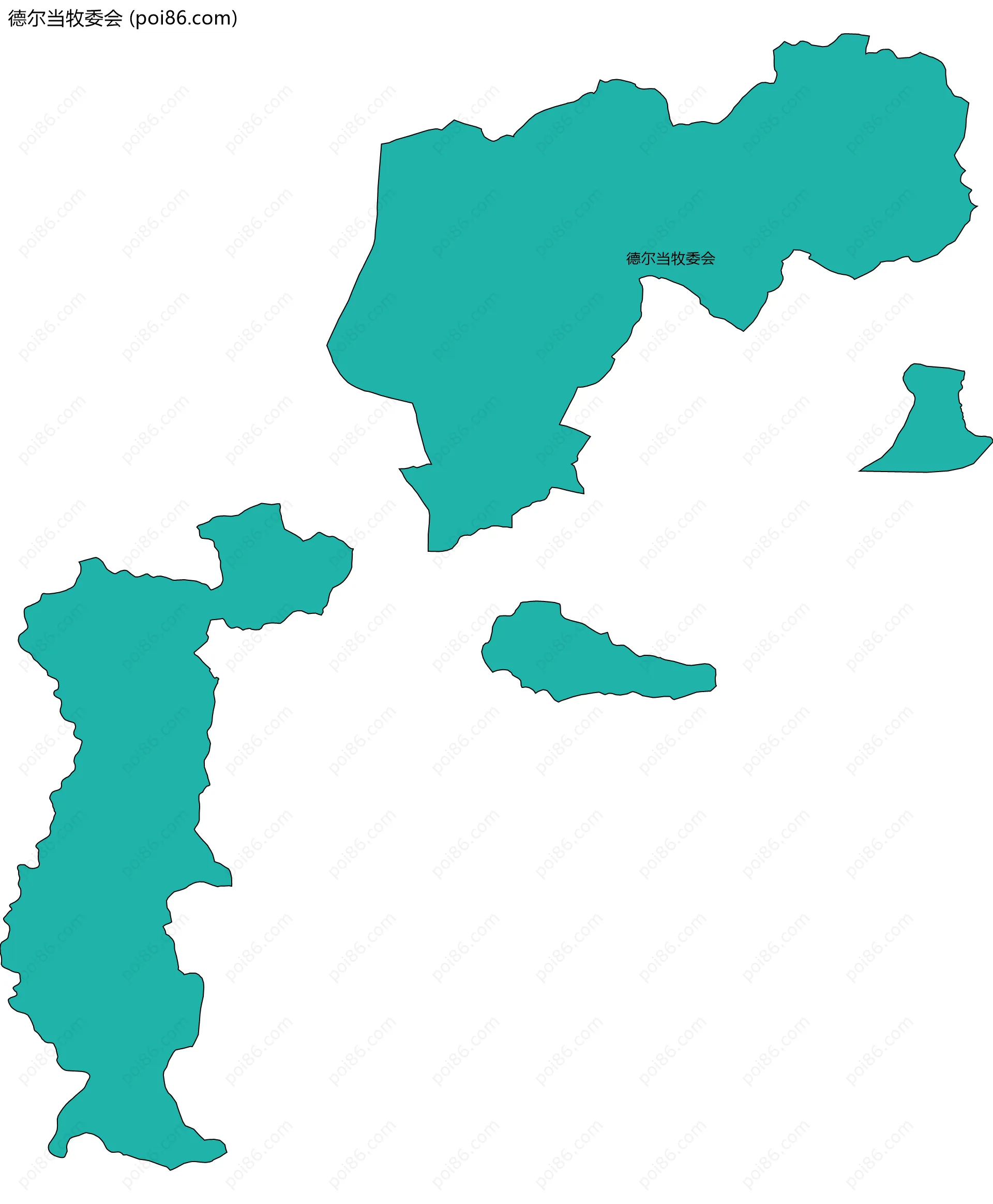 德尔当牧委会边界地图