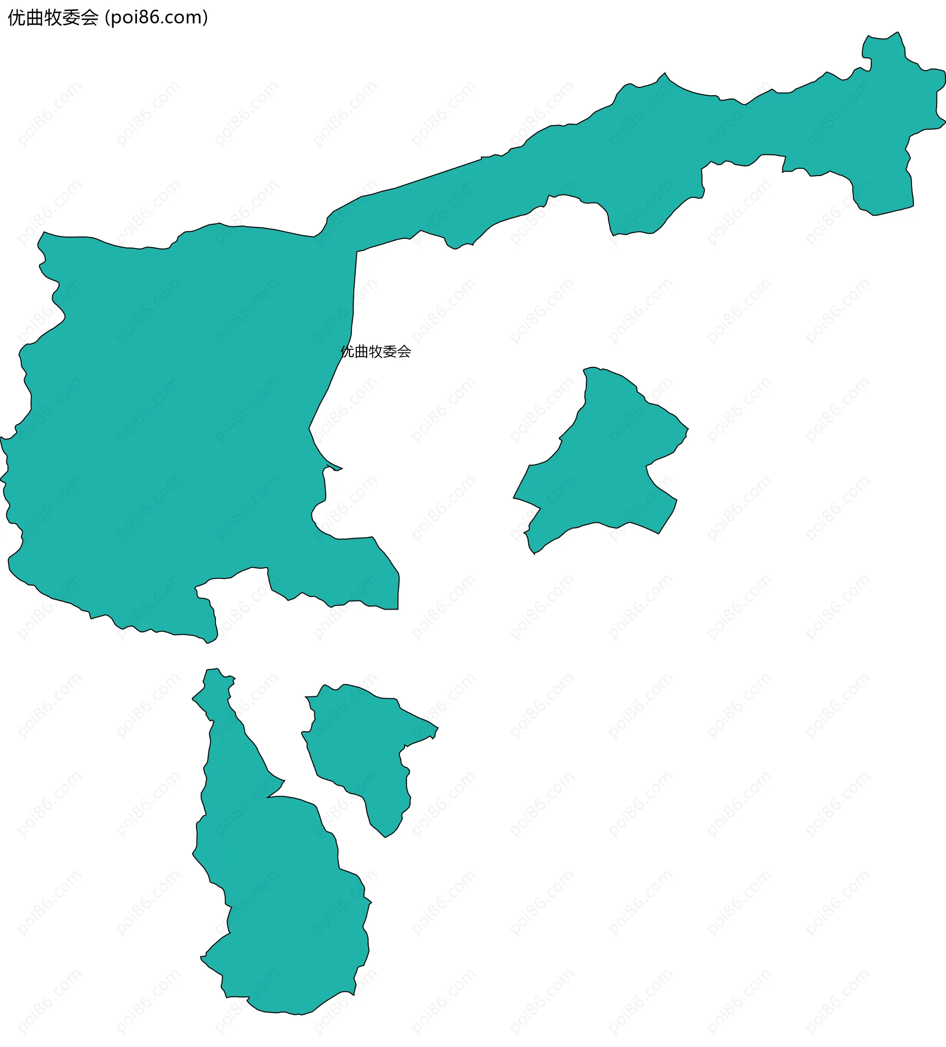 优曲牧委会边界地图