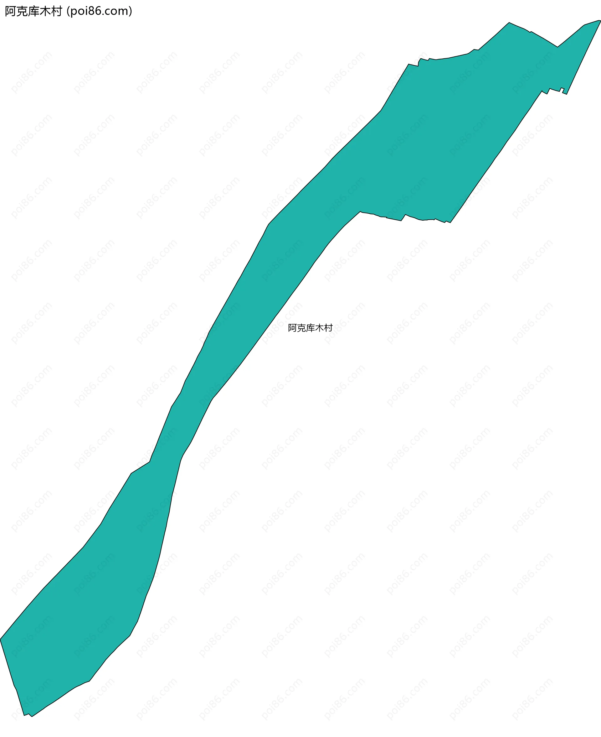 阿克库木村边界地图