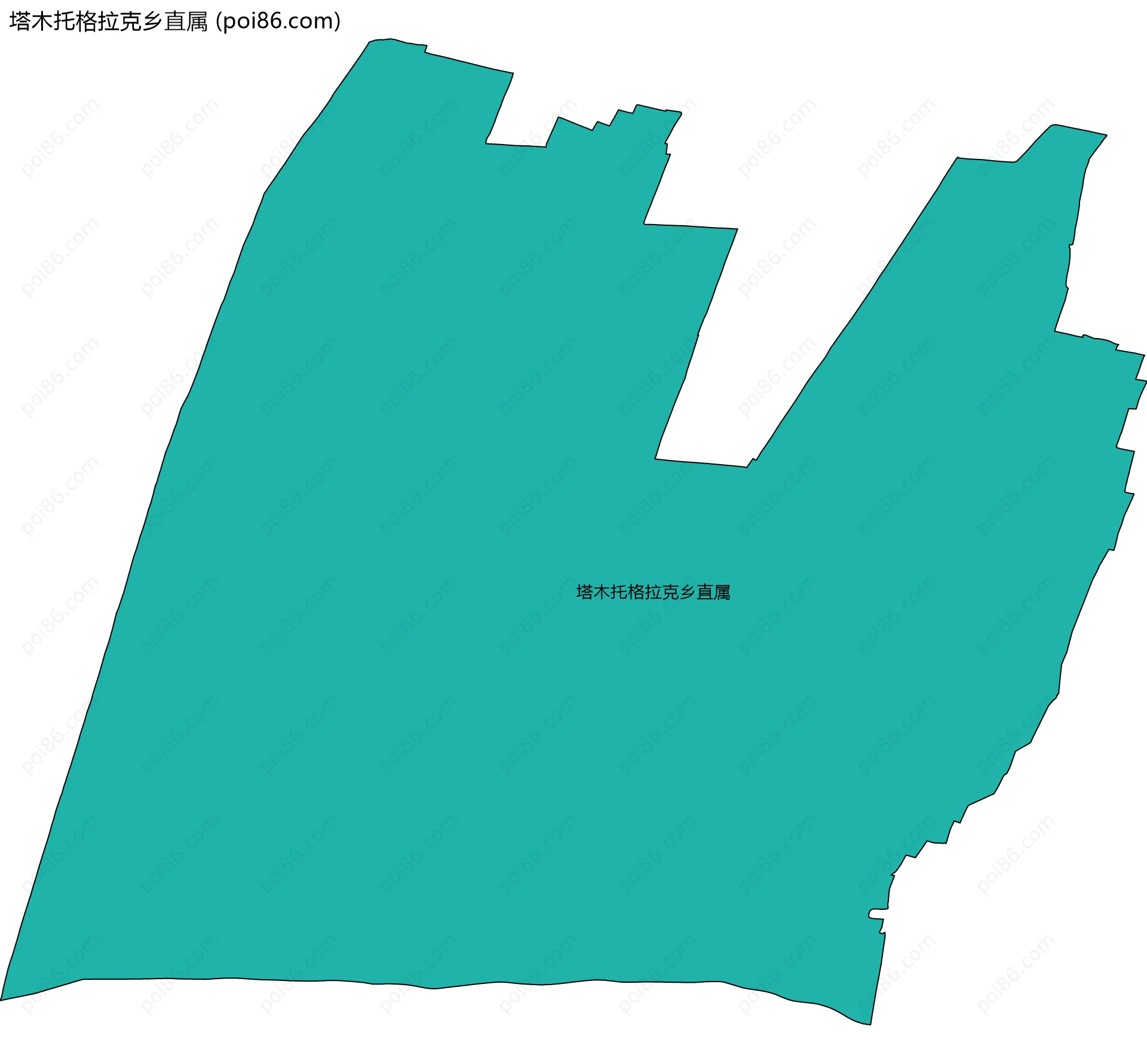 塔木托格拉克乡直属边界地图