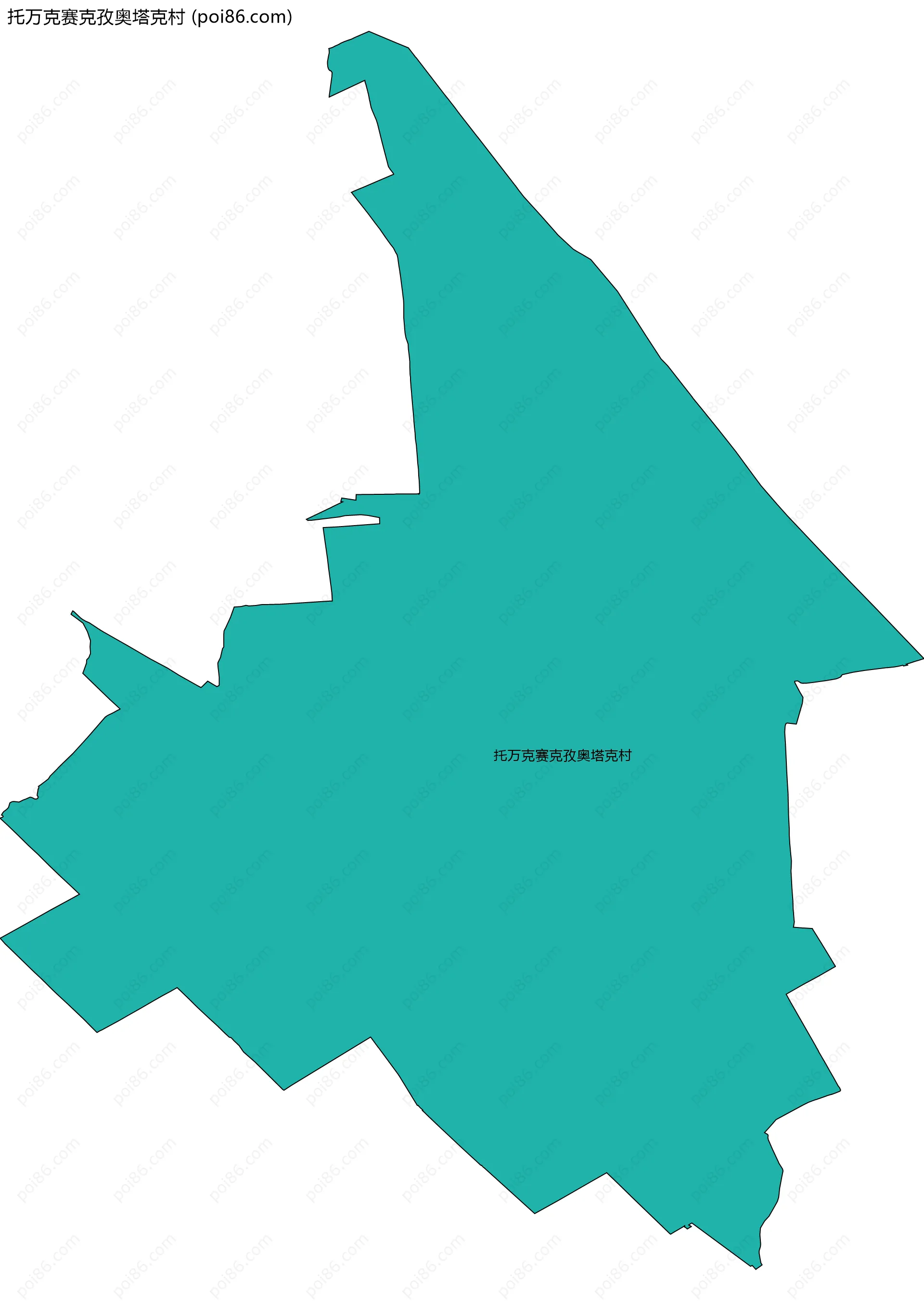 托万克赛克孜奥塔克村边界地图