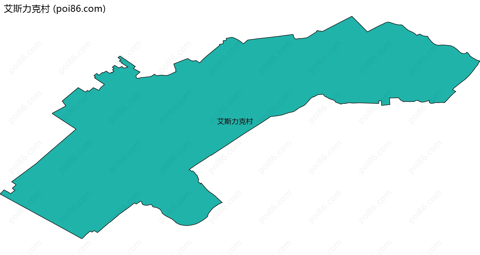 艾斯力克村边界地图