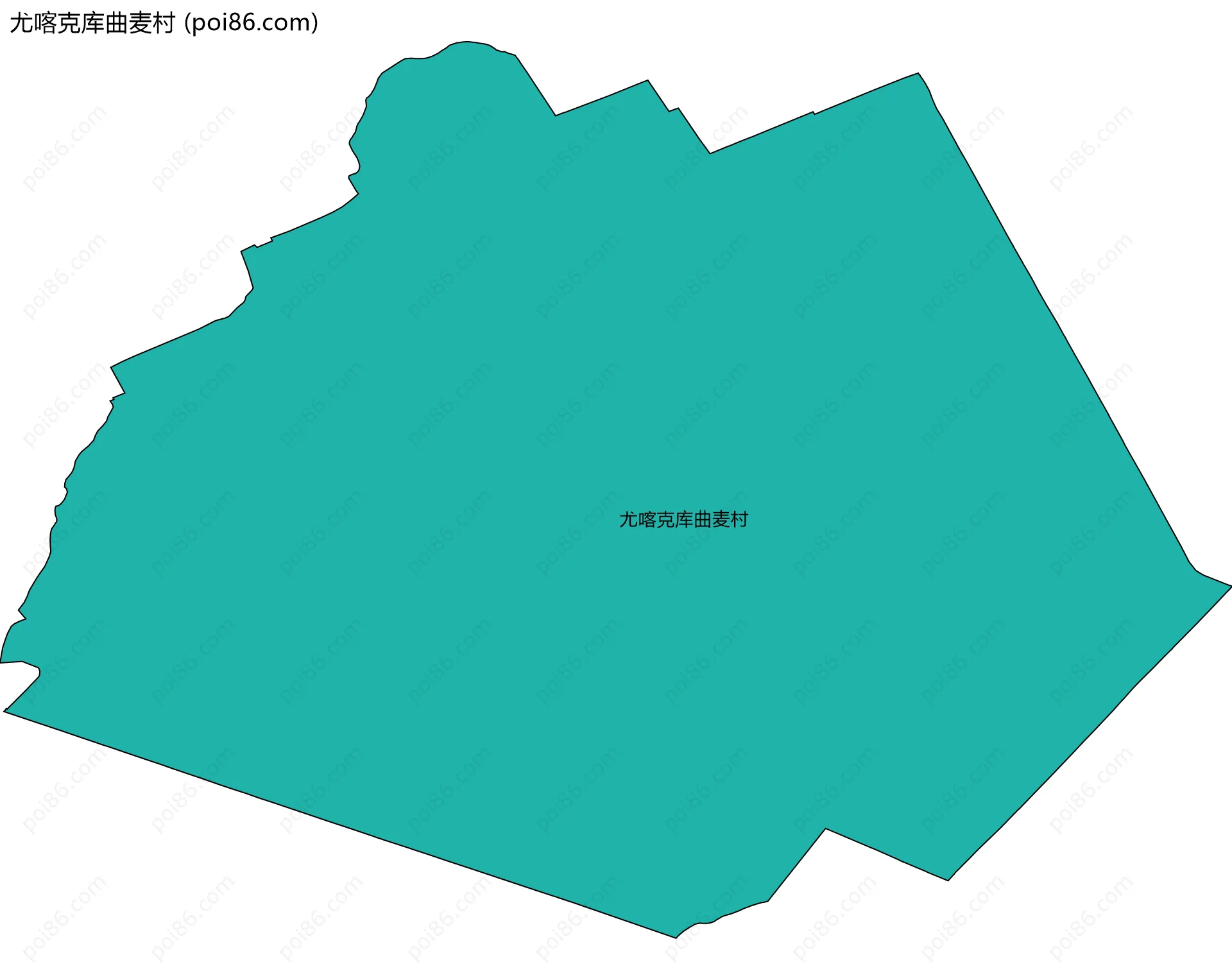 尤喀克库曲麦村边界地图