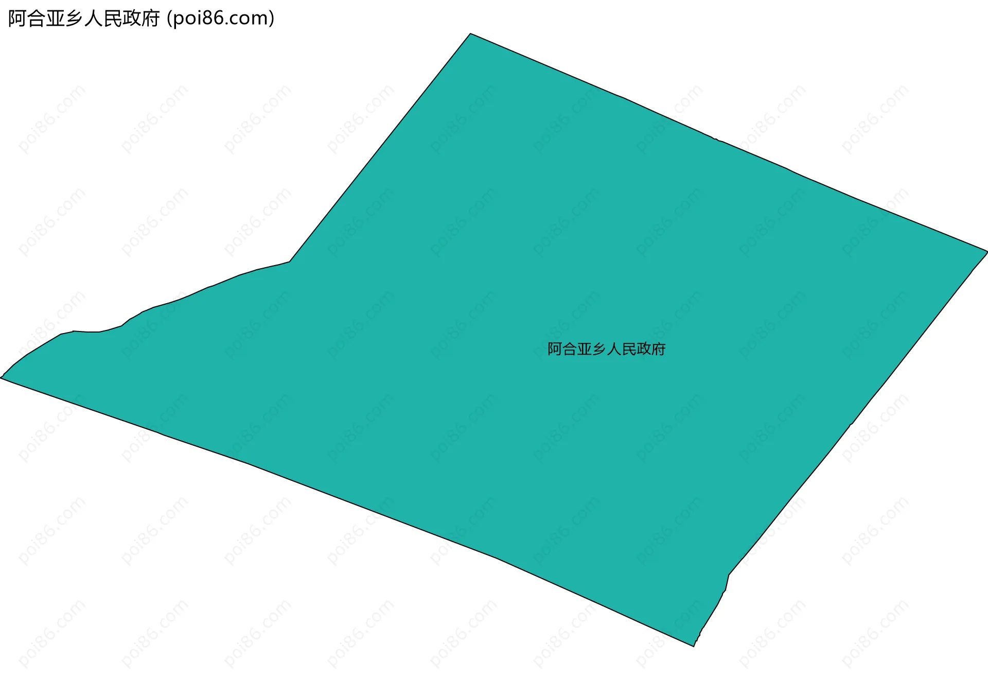 阿合亚乡人民政府边界地图