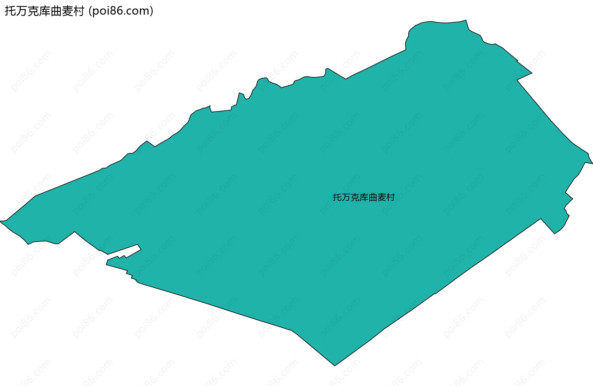 托万克库曲麦村边界地图