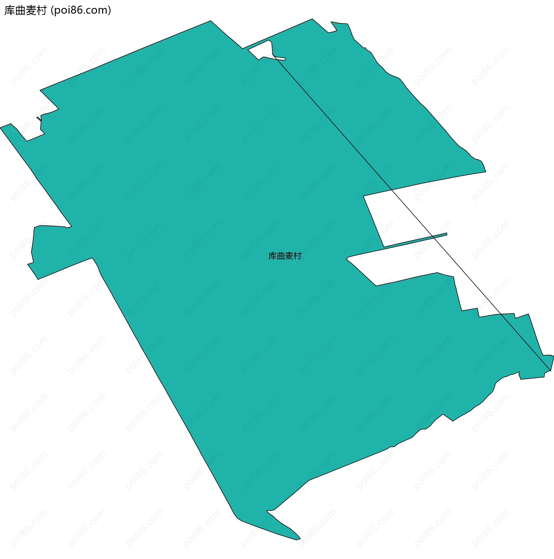 库曲麦村边界地图