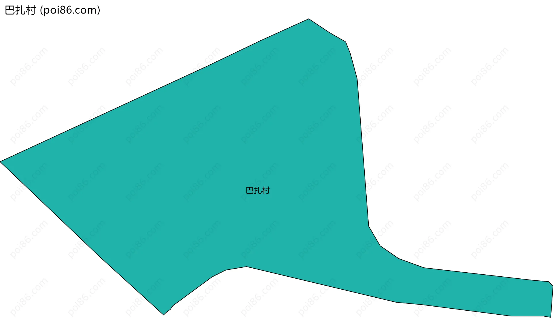 巴扎村边界地图