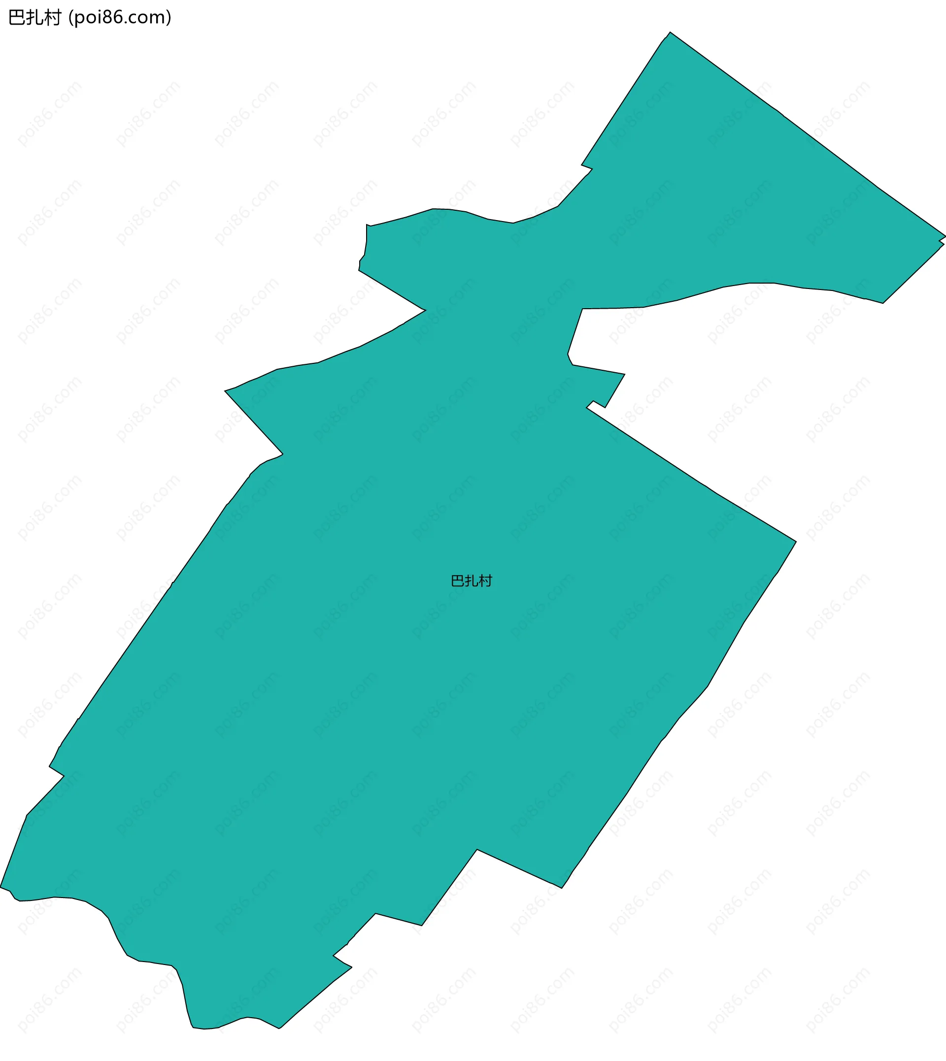 巴扎村边界地图