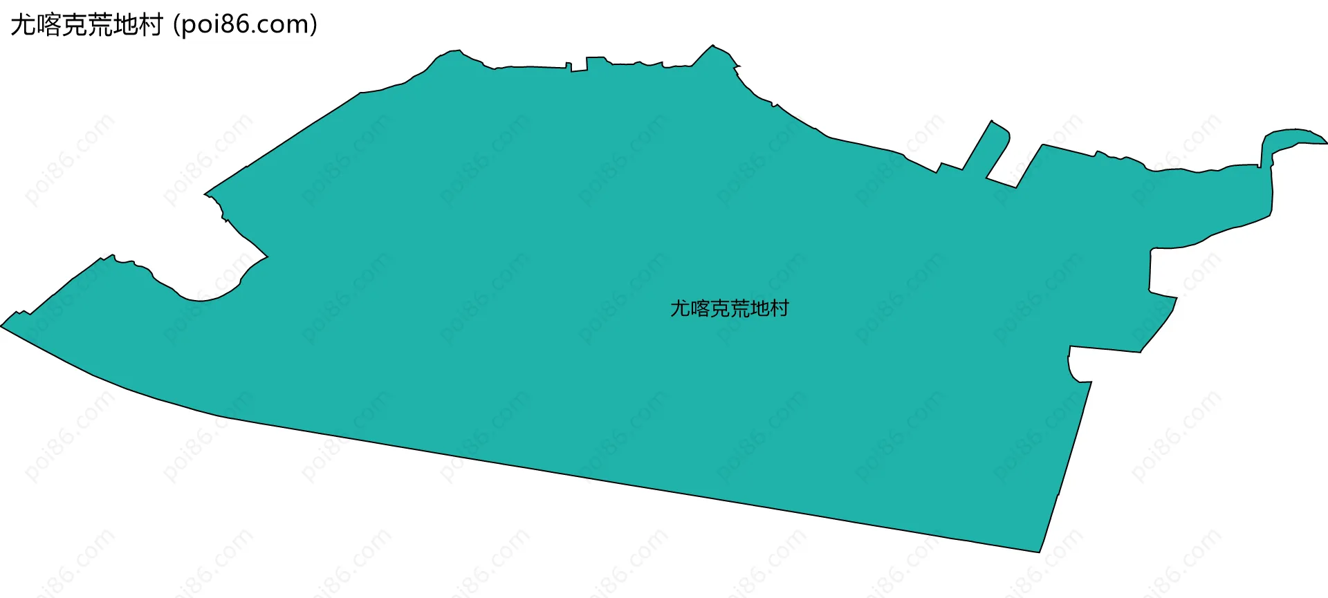 尤喀克荒地村边界地图