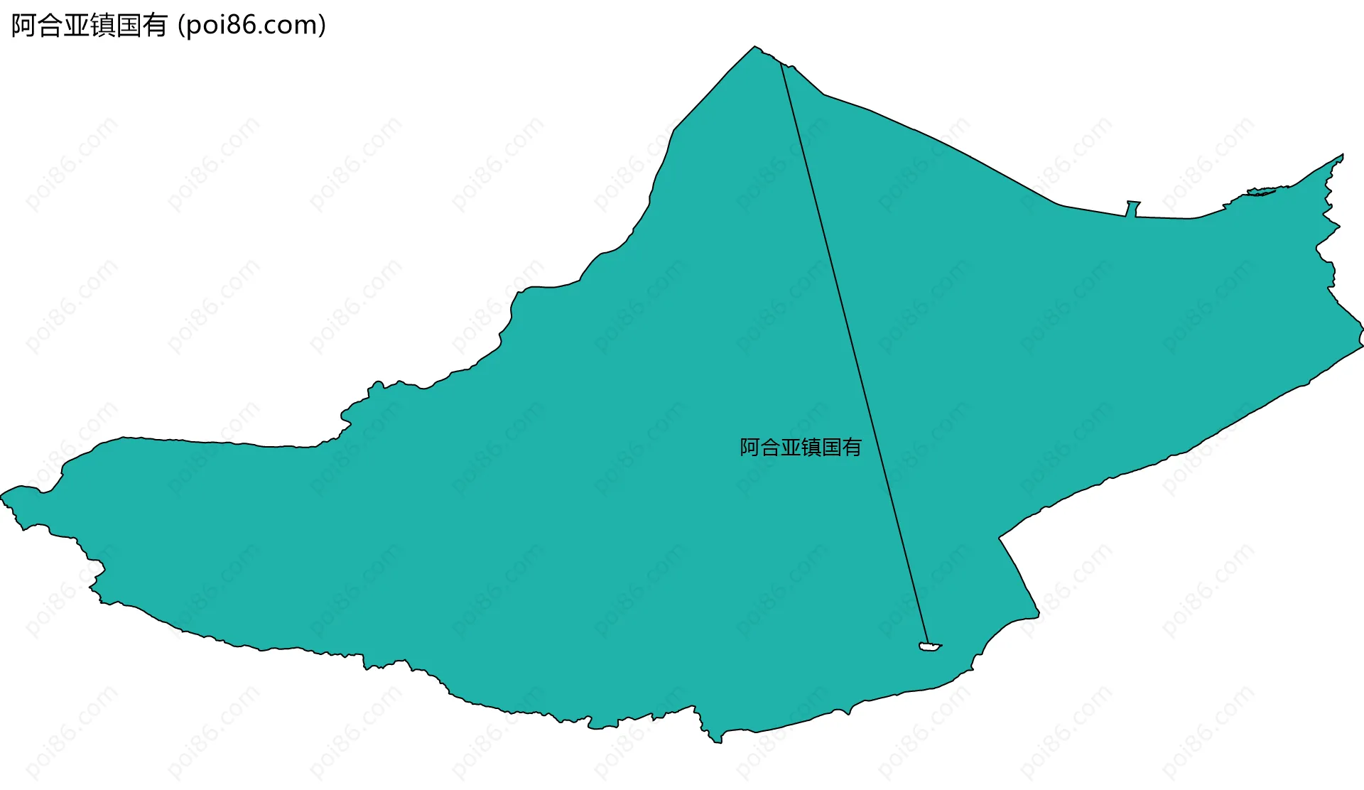阿合亚镇国有边界地图