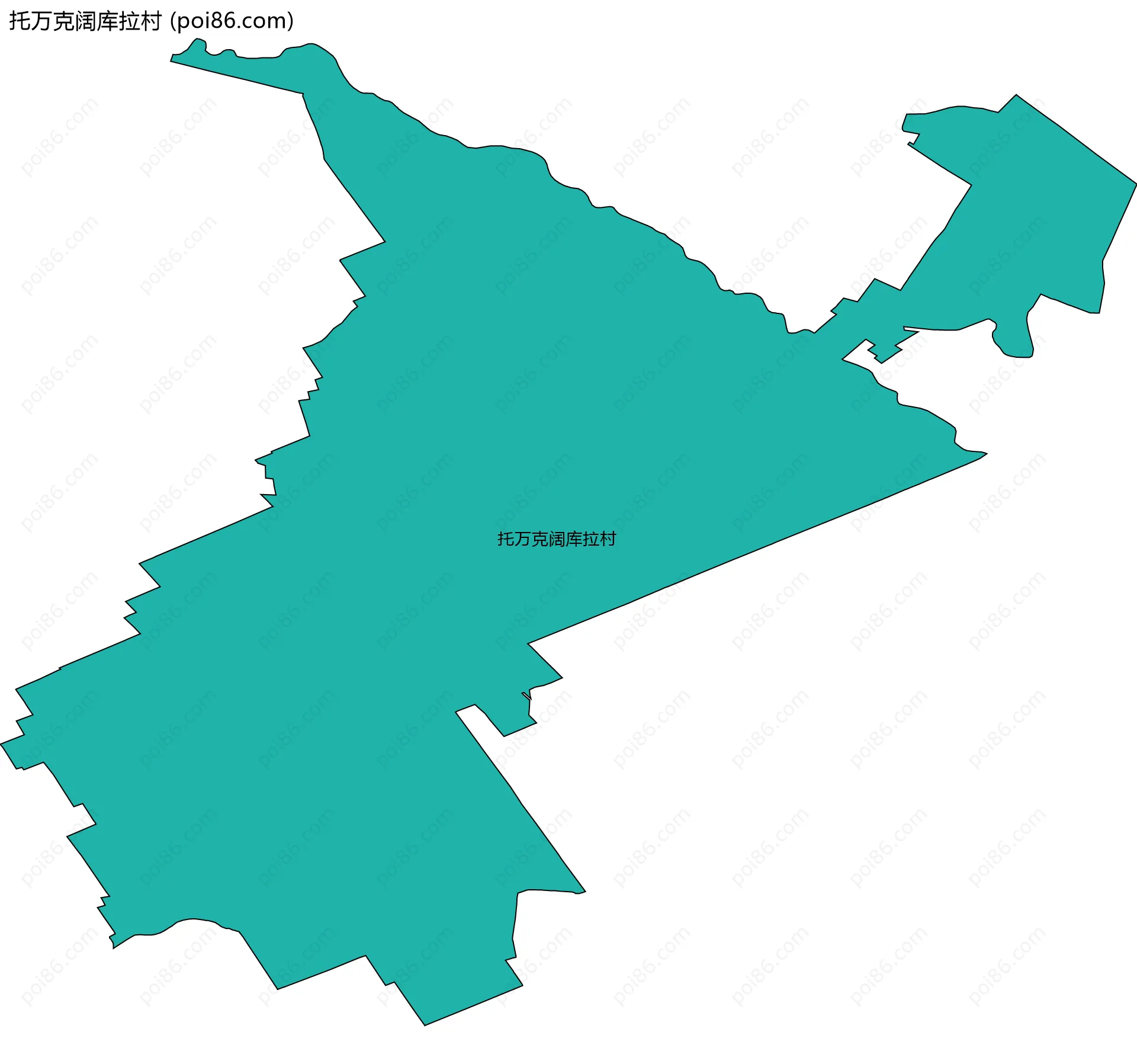 托万克阔库拉村边界地图