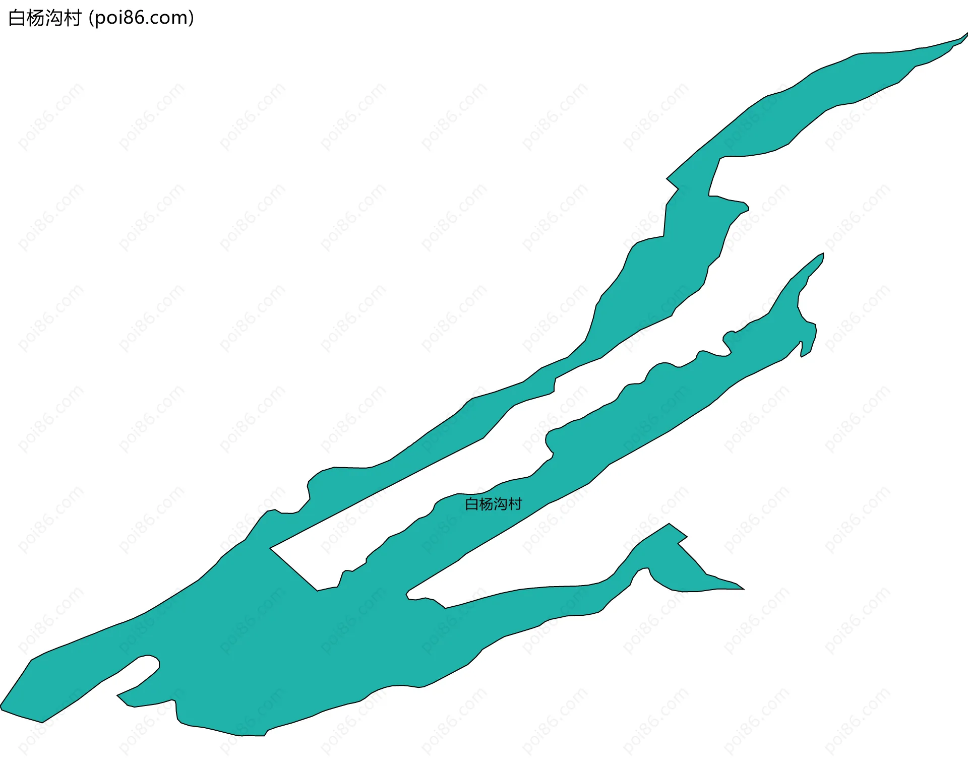 白杨沟村边界地图