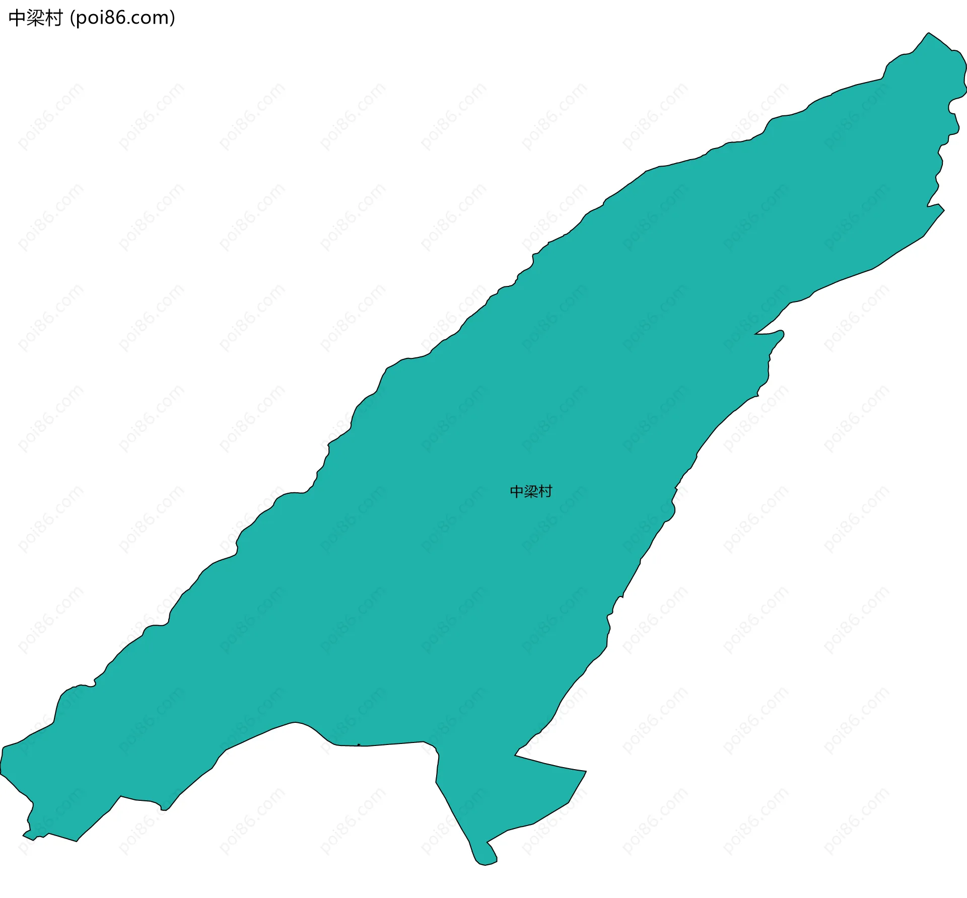 中梁村边界地图