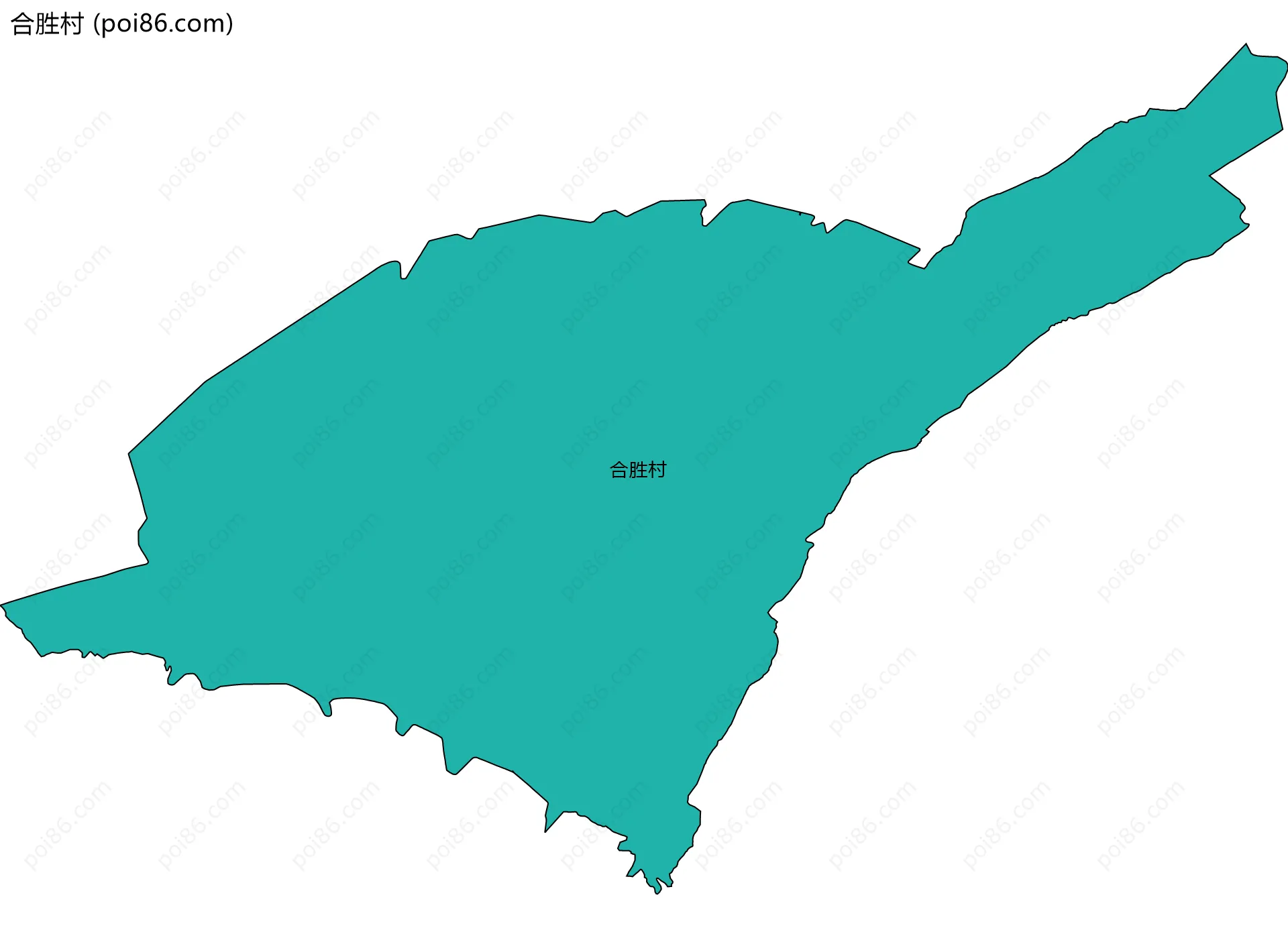 合胜村边界地图