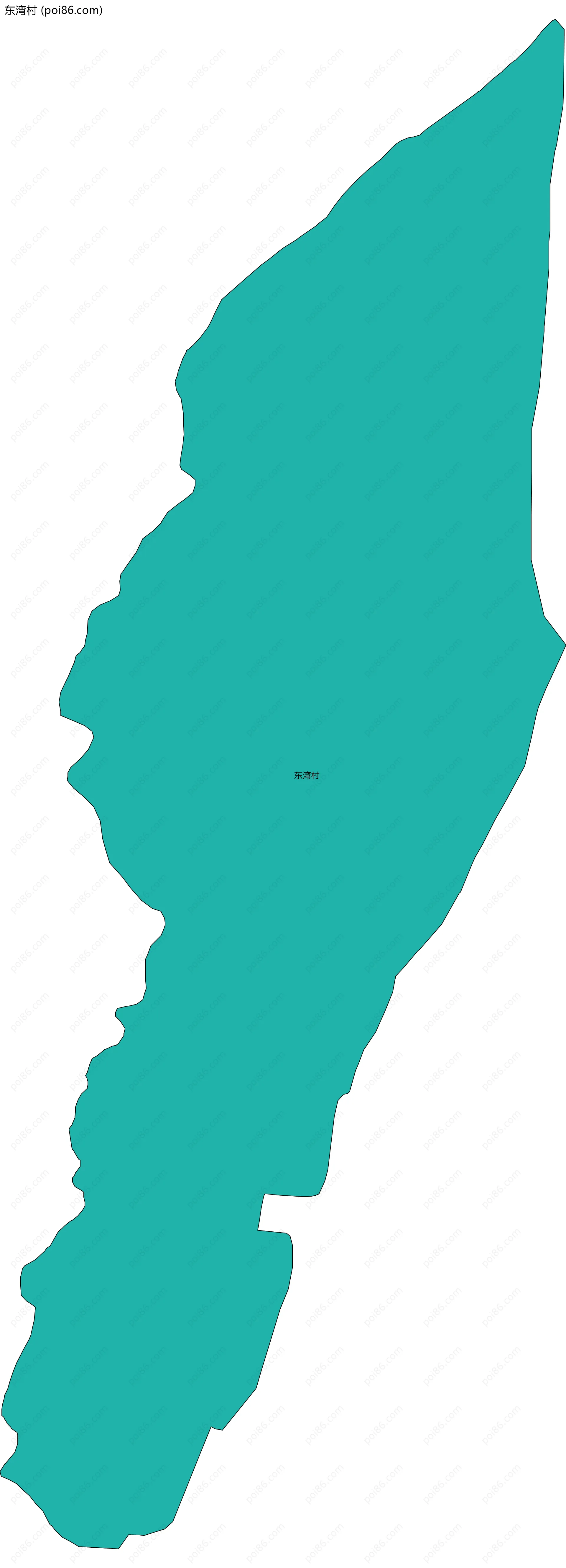 东湾村边界地图