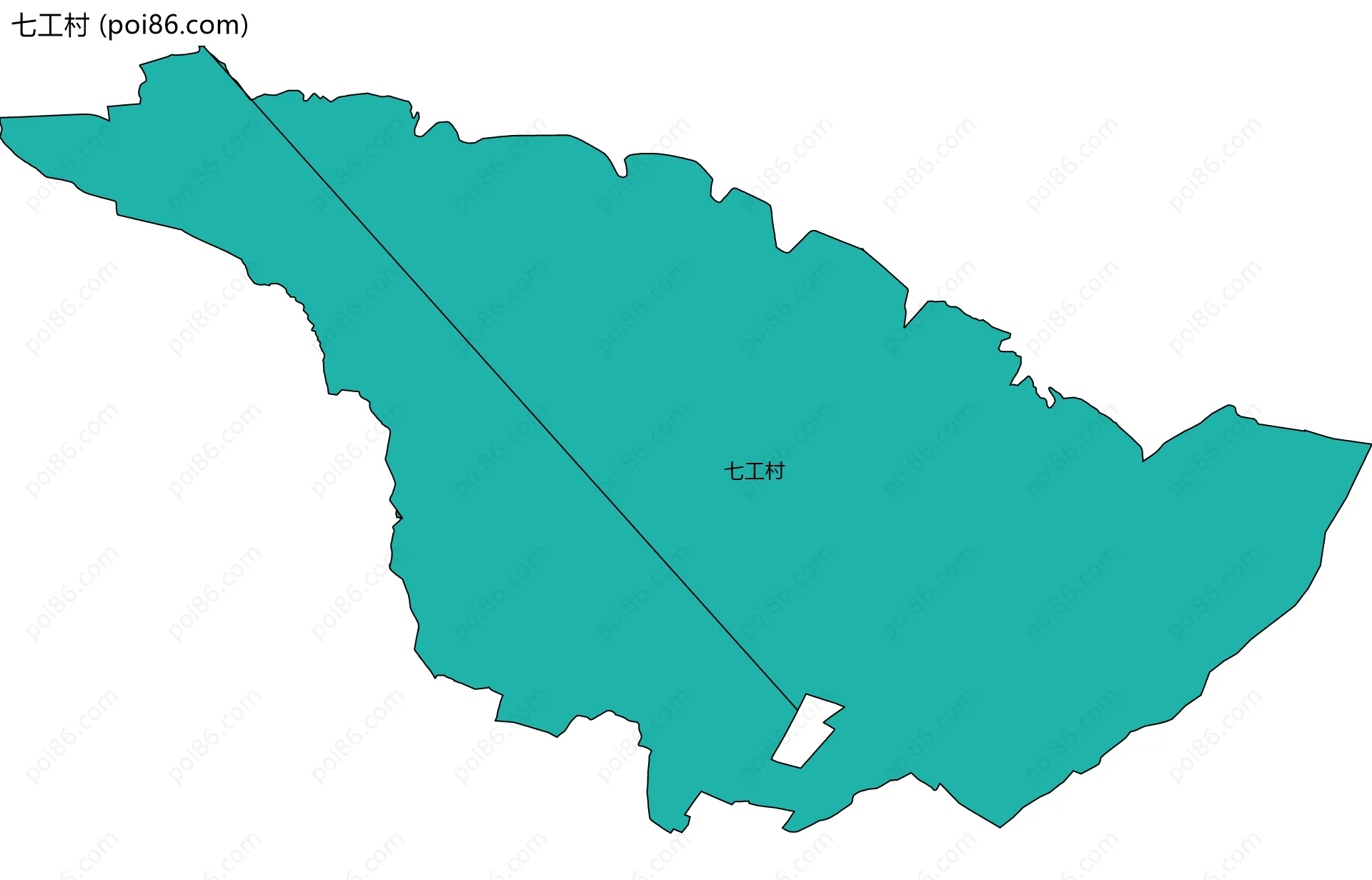 七工村边界地图