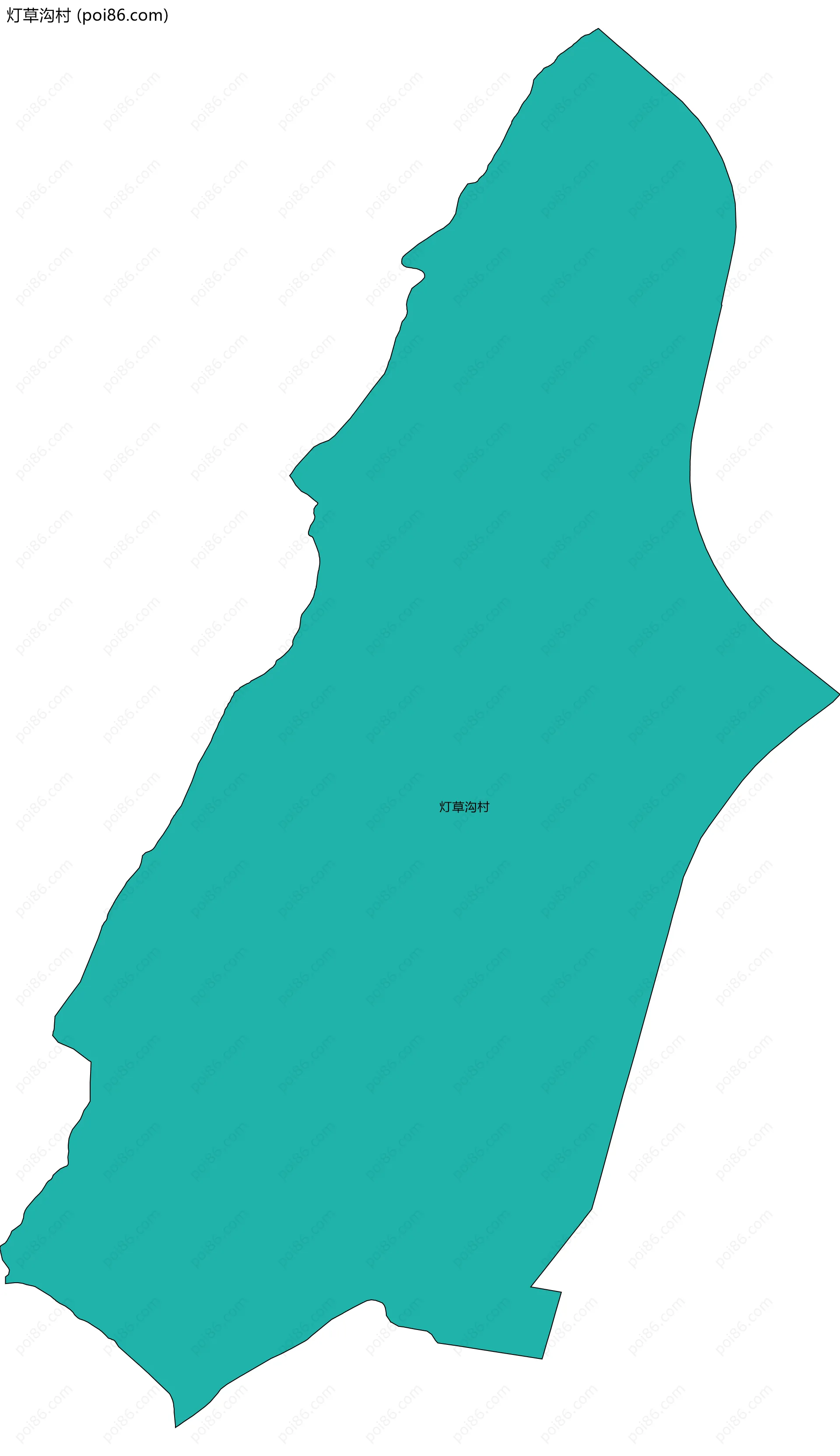 灯草沟村边界地图