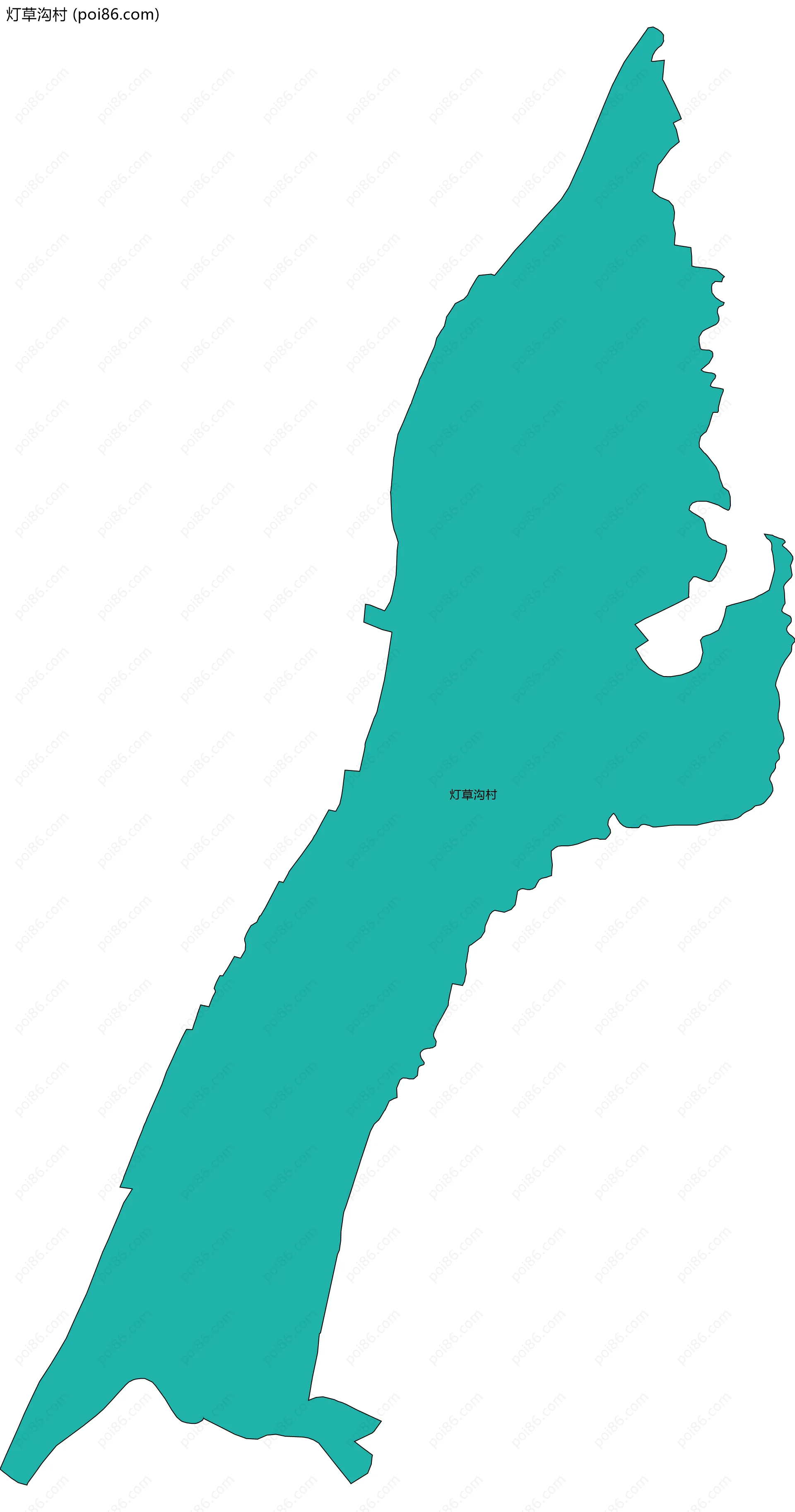 灯草沟村边界地图