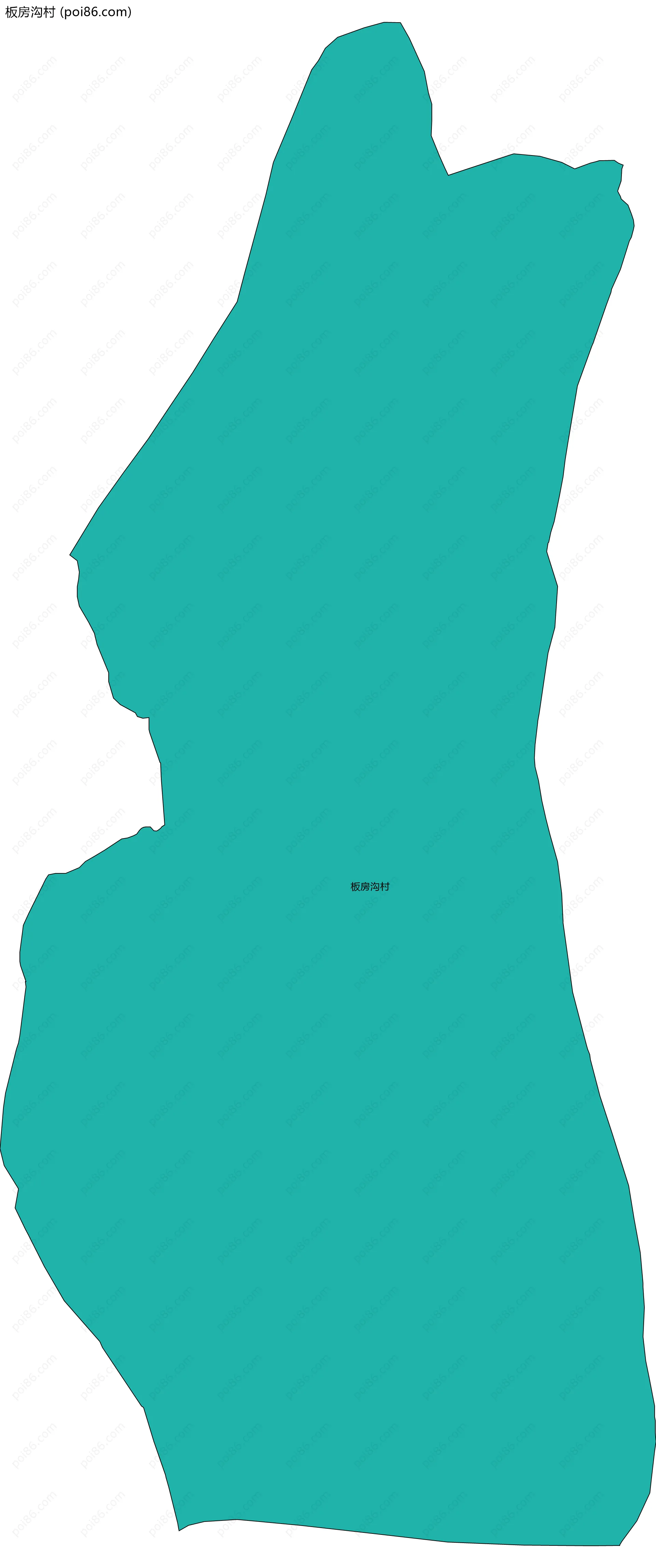 板房沟村边界地图