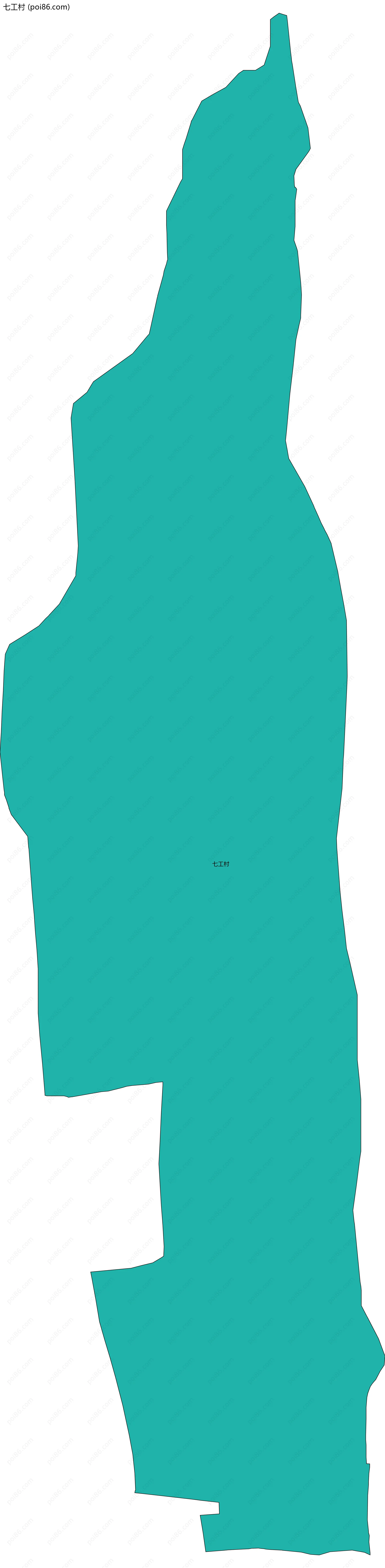 七工村边界地图