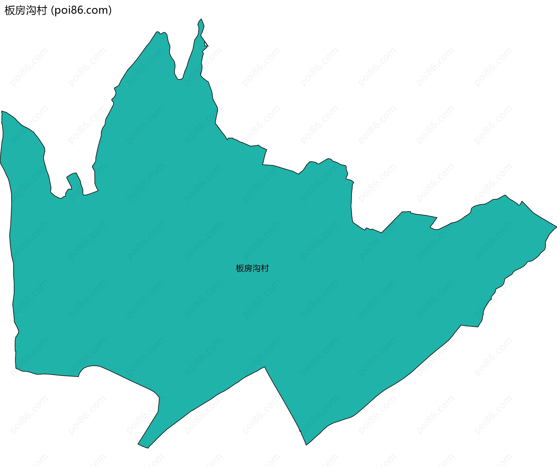 板房沟村边界地图