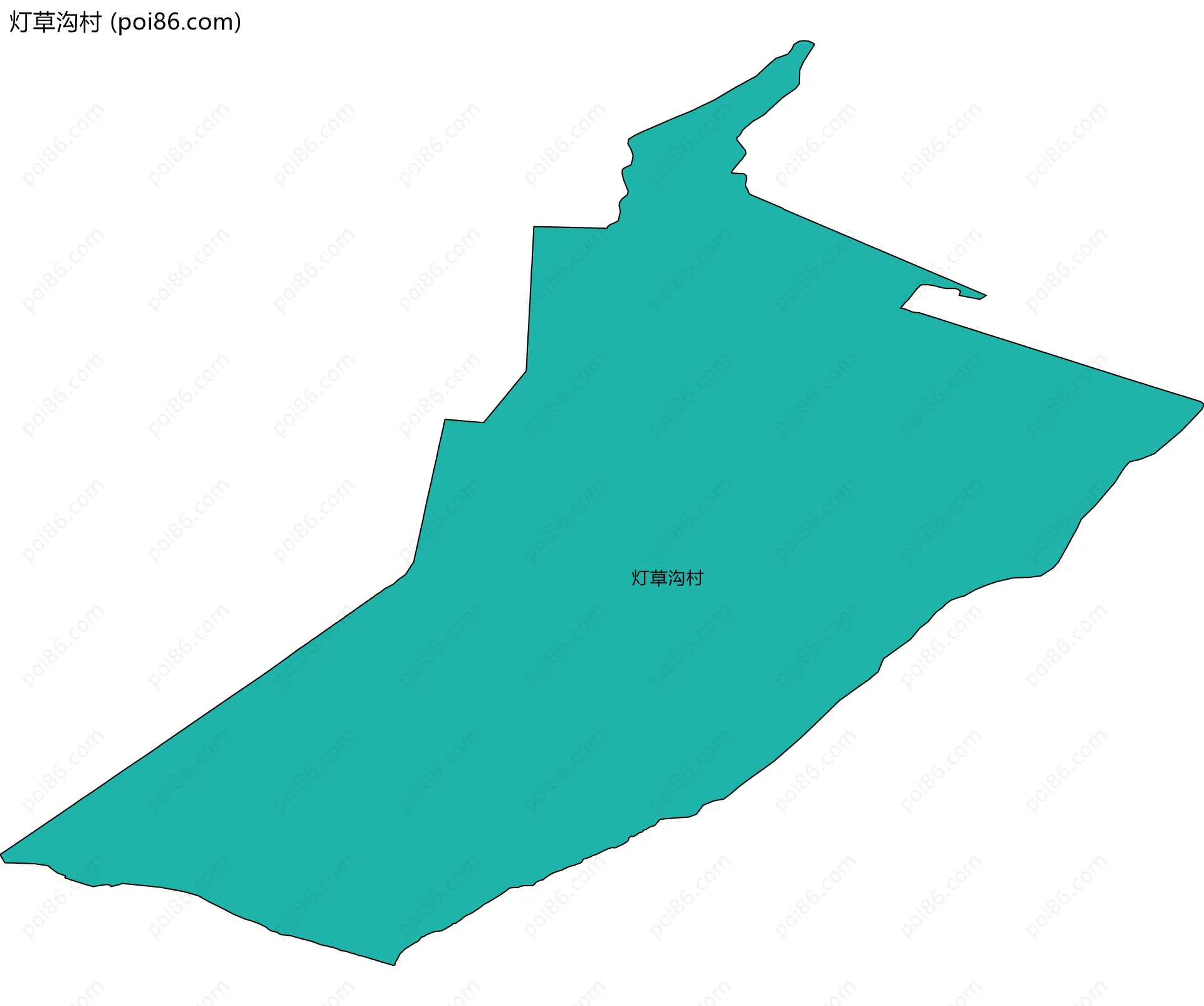 灯草沟村边界地图
