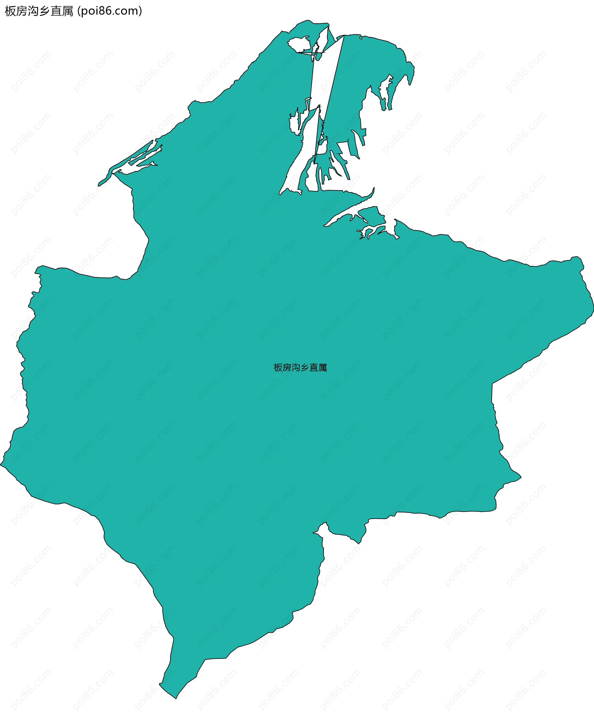 板房沟乡直属边界地图