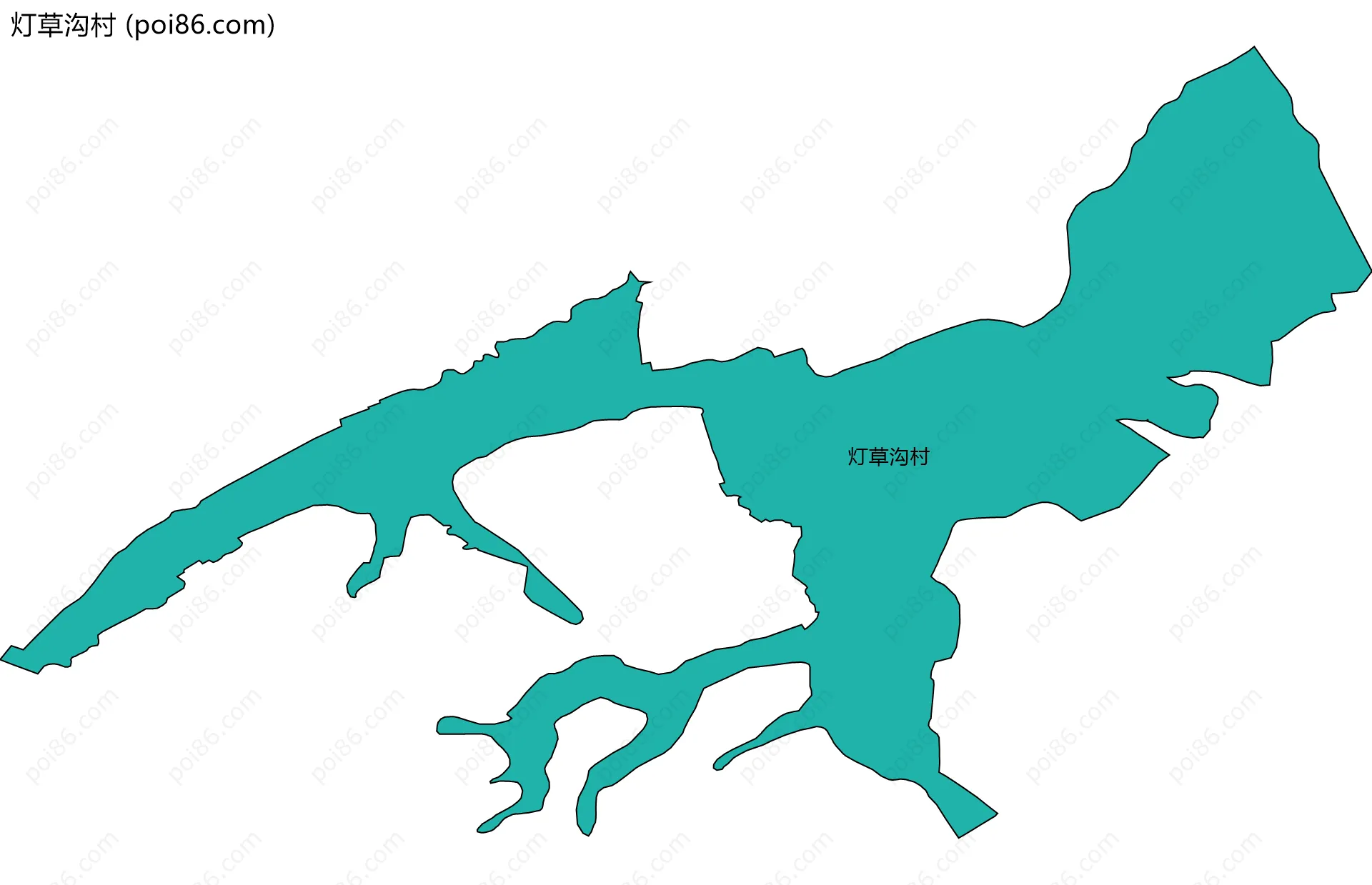 灯草沟村边界地图